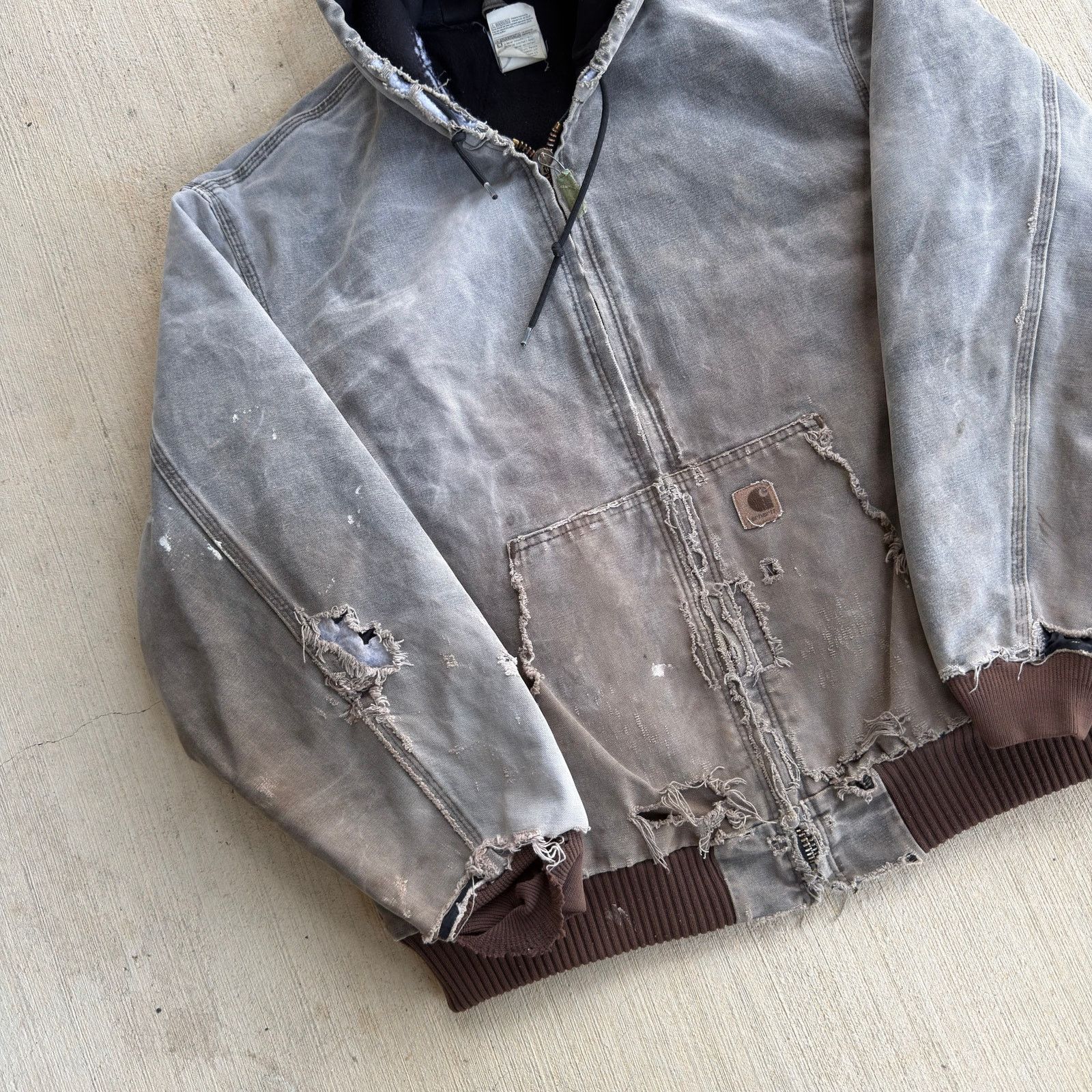 Carhartt × Vintage Carhartt J130 CHT Brown hooded work wear jacket Size US XL / EU 56 / 4 - 2 Thumbnail
