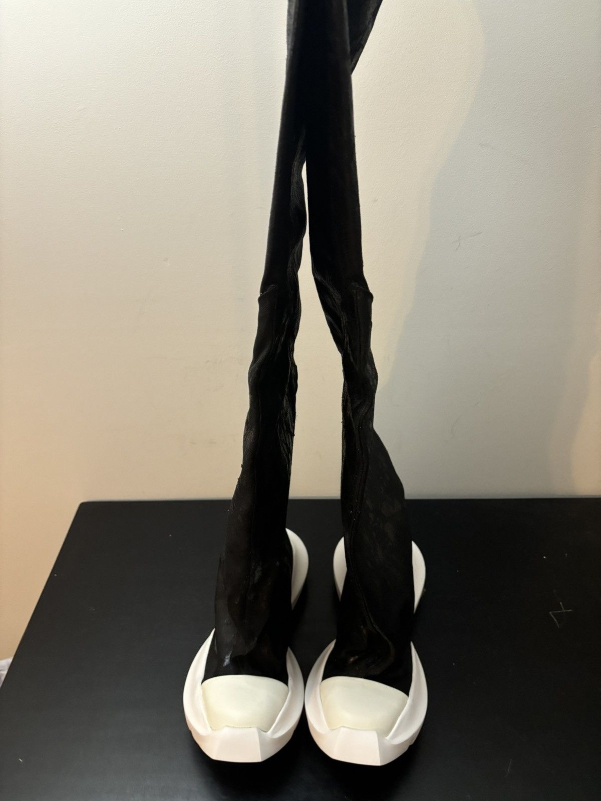 Rick Owens Drkshdw Rick Owens DRKSHDW Abstract Over Knee Slip On Boots Black Size US 11 / EU 44 - 2 Thumbnail