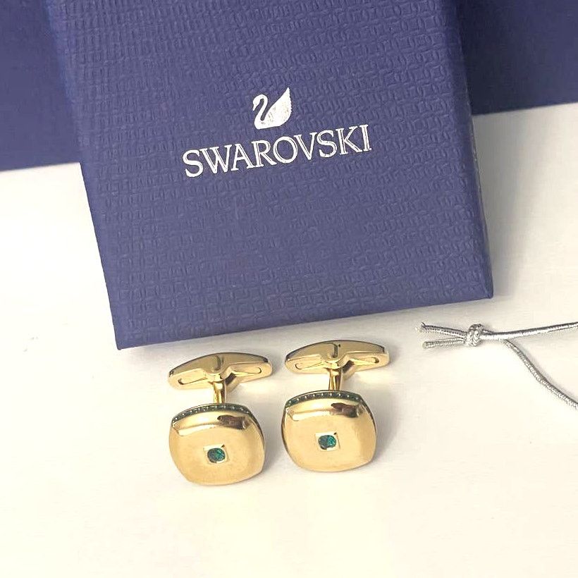 Swarovski Swarovski Theo cufflinks Earth element, Green, new Size ONE SIZE - 2 Thumbnail