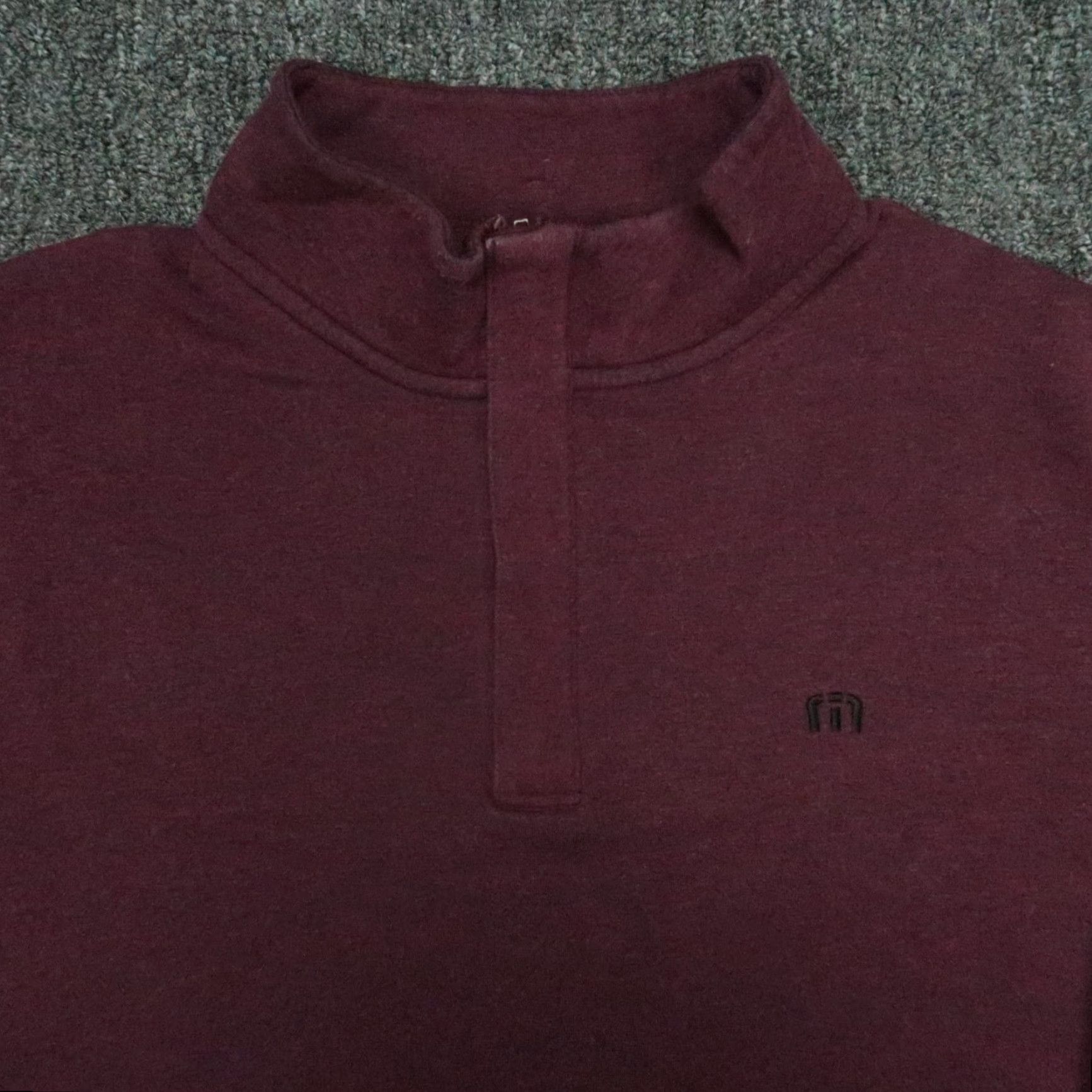 TravisMathew Travis Mathew Pullover Mens XL Red Cloud Quarter Zip Performance Stretch Shirt Size US XL / EU 56 / 4 - 2 Thumbnail