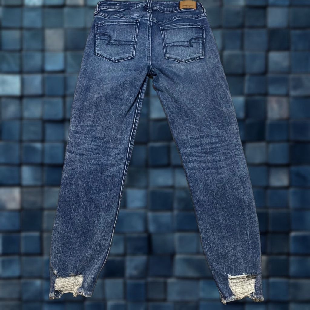 American Eagle Outfitters American Eagle Jeans Womens sz 4P Blue Denim Medium Wash High Rise Jegging Size 27" / US 4 / IT 40 - 1 Thumbnail