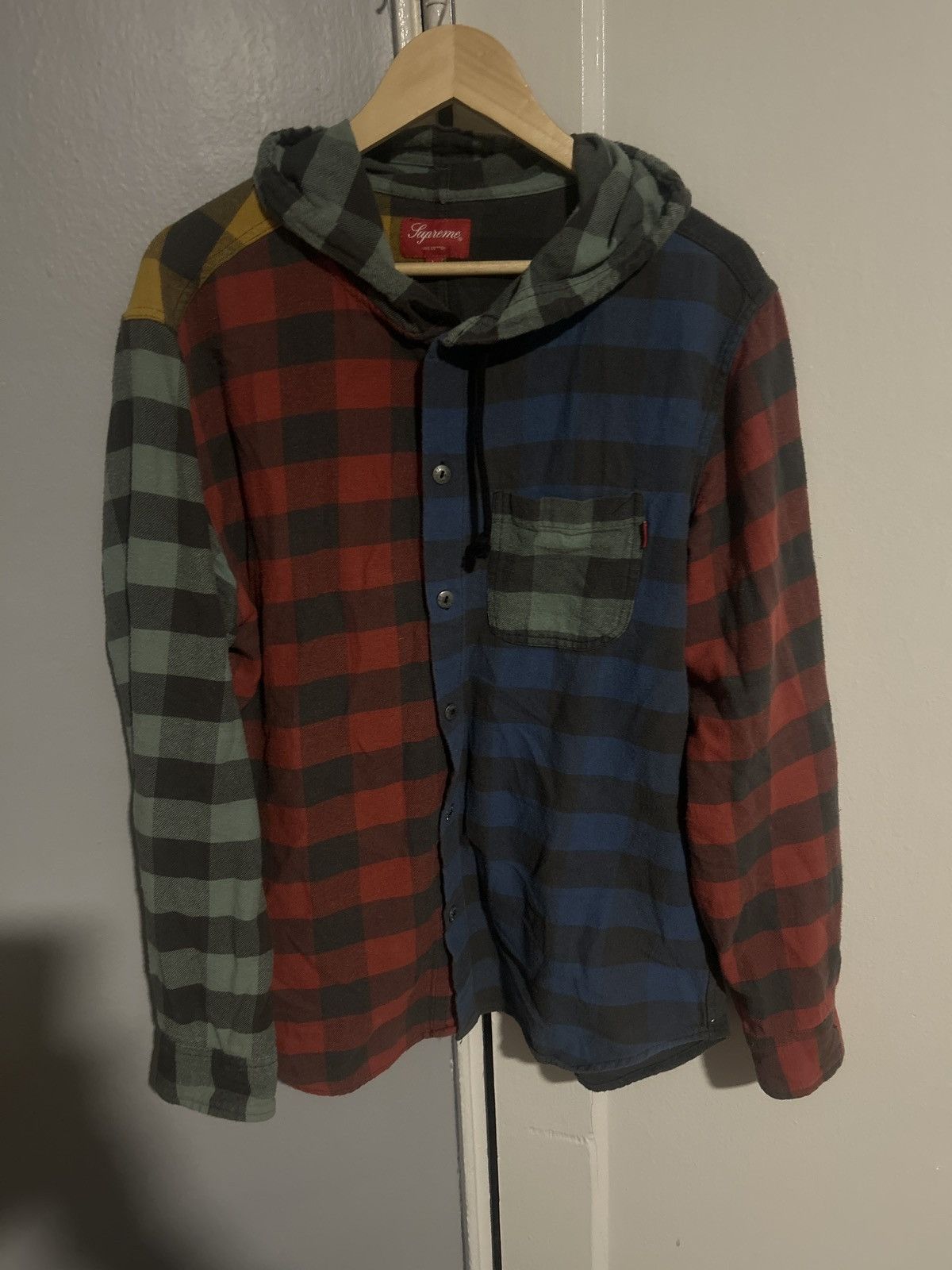 Supreme Supreme Hooded Buffalo Plaid Flannel Shirt | Grailed