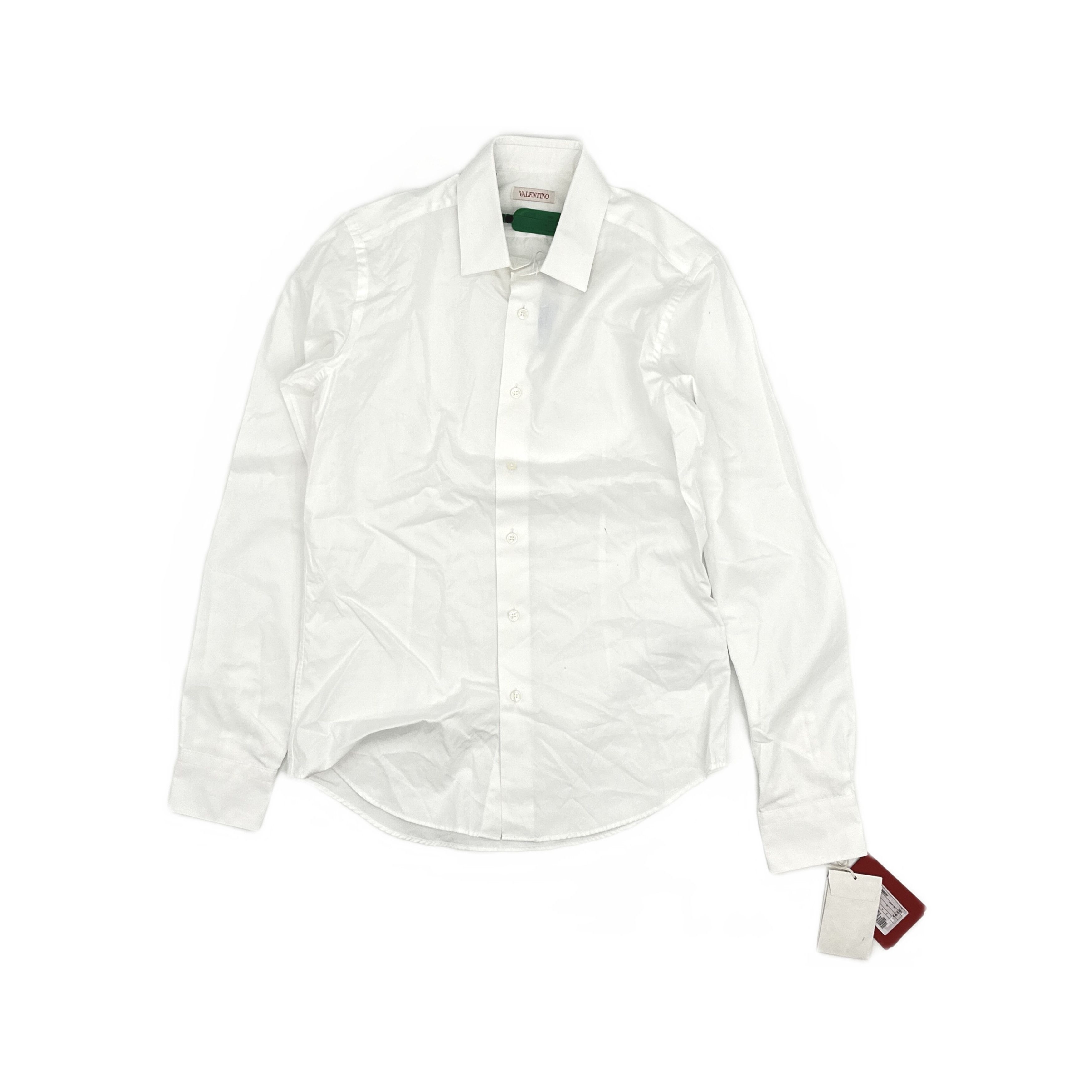 Valentino Valentino White Cotton Button Up Shirt Size M Size US XXS / EU 40 - 1 Thumbnail