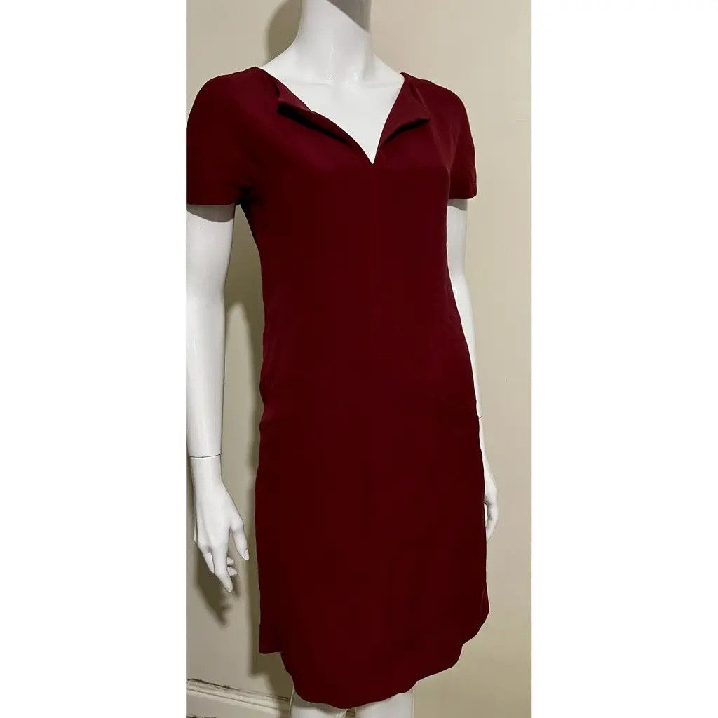 Balenciaga Burgundy red silk dress Size XS / US 0-2 / IT 36-38 - 4 Thumbnail