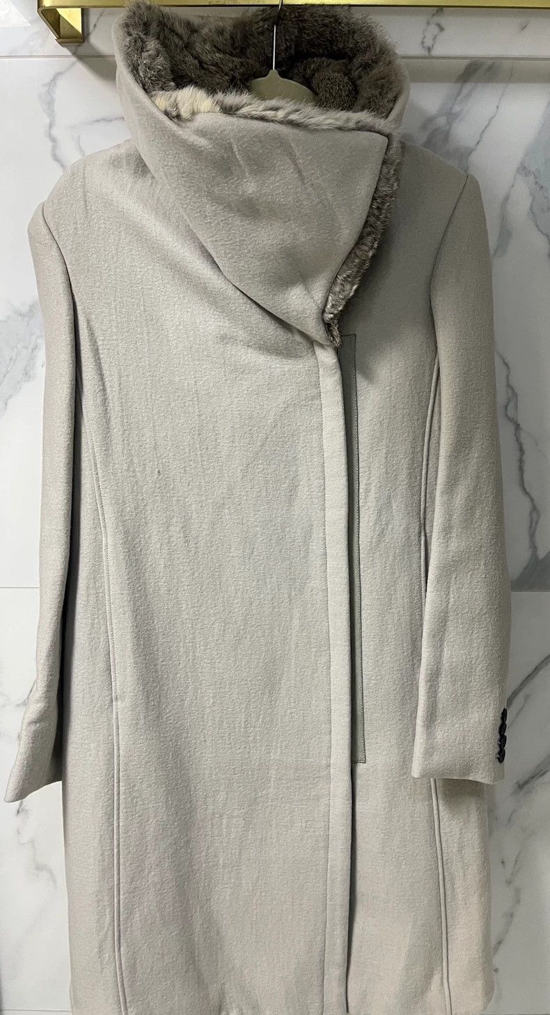 Helmut Lang HELMUT LANG Gray matching rabbit collar H coat Size M / US 6-8 / IT 42-44 - 8 Thumbnail