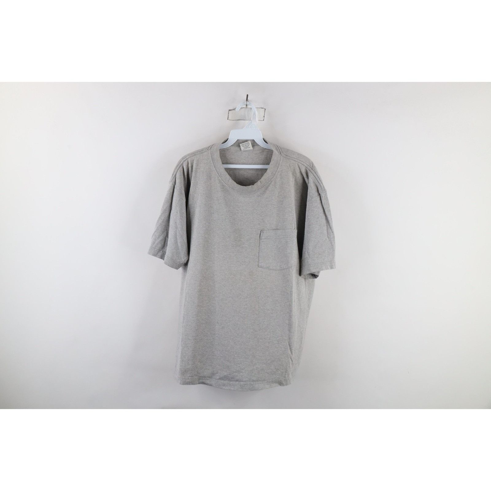 Jockey × Vintage Vintage 90s Streetwear Distressed Blank Pocket T-Shirt Size US L / EU 52-54 / 3 - 1 Thumbnail