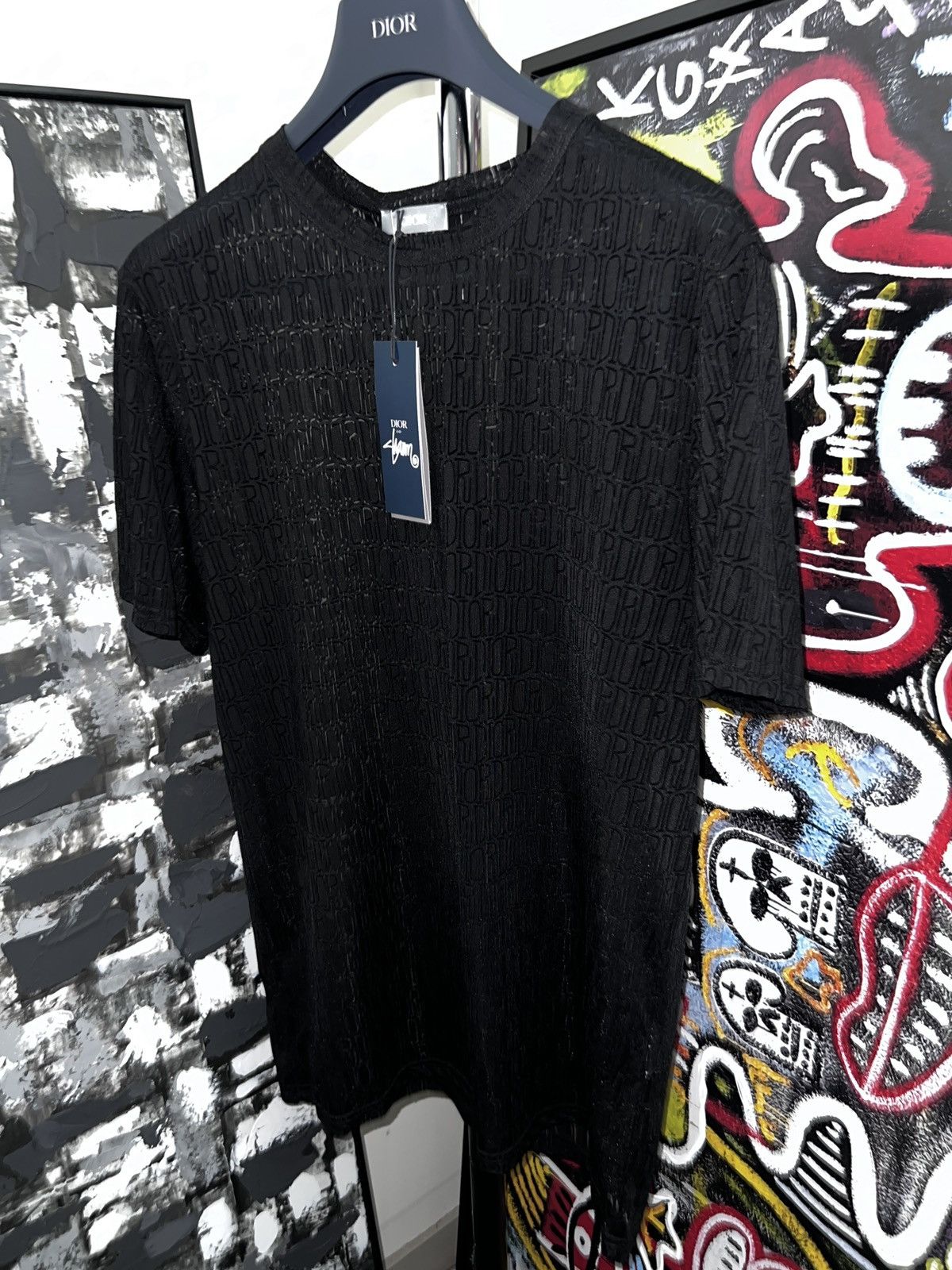 Dior DIOR x SHAWN STUSSY GRADIENT LOGO T SHIRT Size US L / EU 52-54 / 3 - 6 Thumbnail