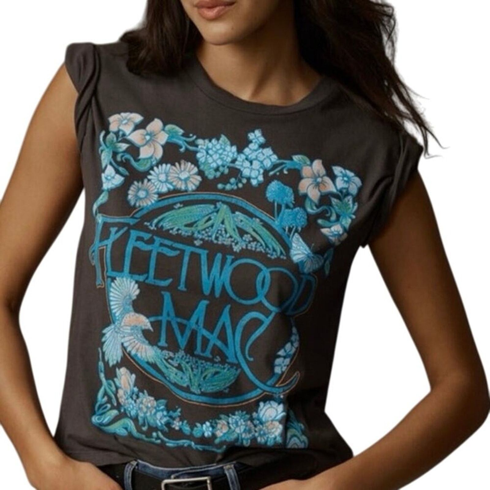 Anthropologie LETLUV Fleetwood Mac Graphic Tee New with Tag MSRP $88 Size S / US 4 / IT 40 - 3 Thumbnail