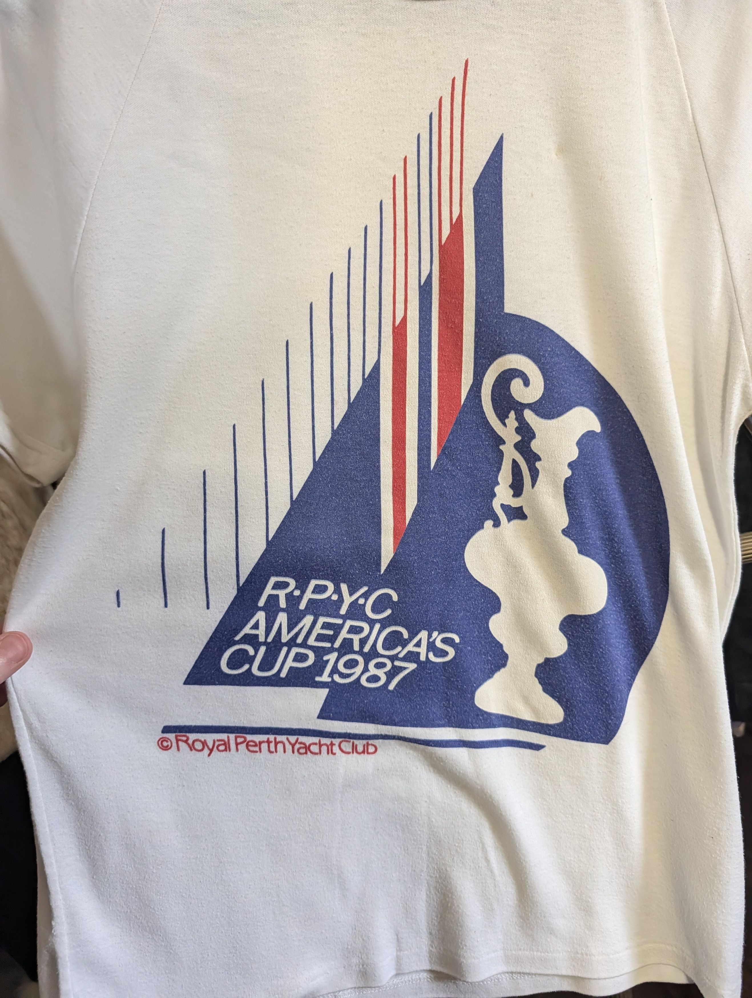 Vintage VTG 1987 Royal Perth Yacht Club Raglan graphic tee Size US XS / EU 42 / 0 - 2 Thumbnail