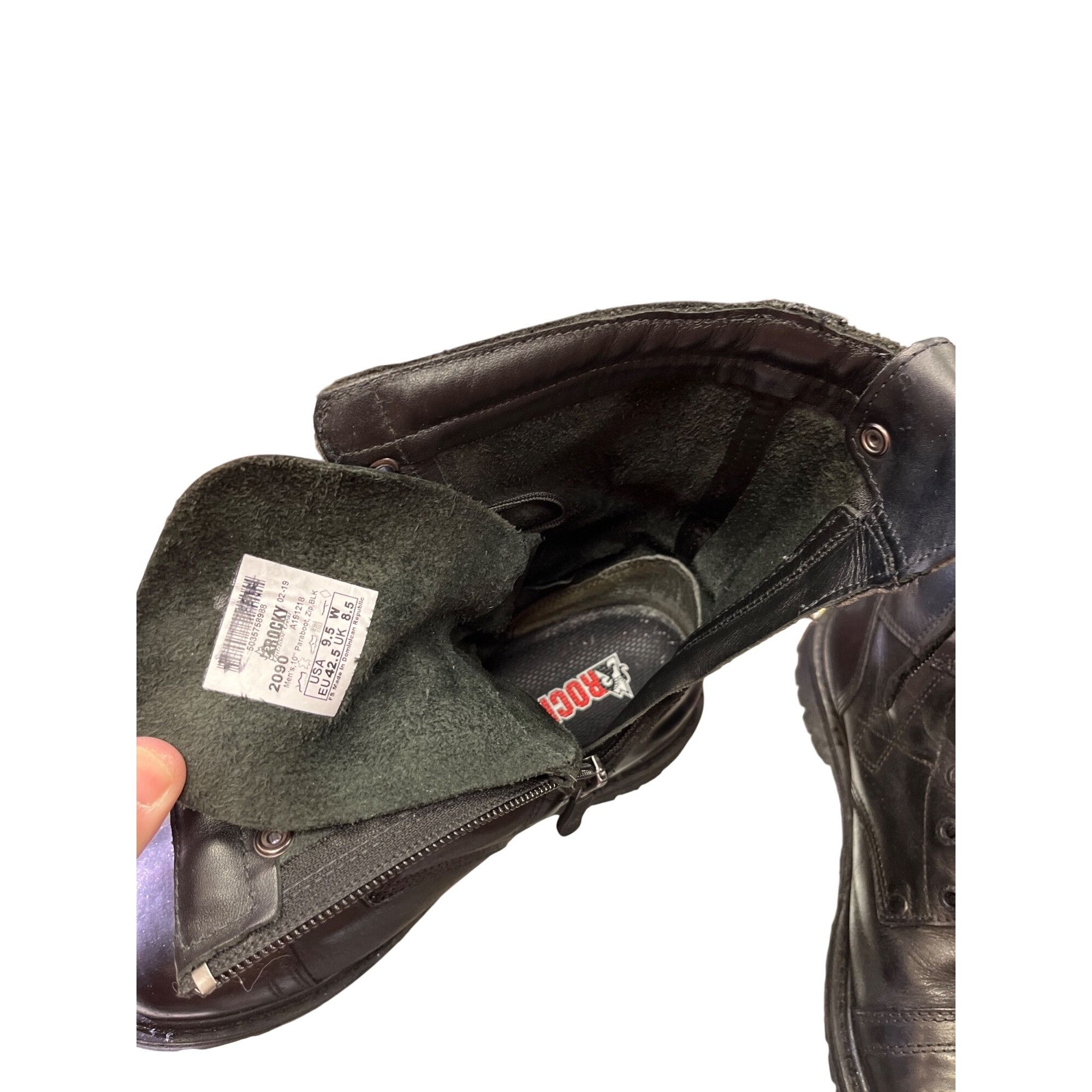 Other Rocky 2090 mens black leather mid calf moto riding para boot Size US 9.5 / EU 42-43 - 12 Thumbnail