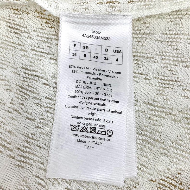 Dior Dior White checkered full-print round-neck long-sleeved ir Size XS / US 0-2 / IT 36-38 - 6 Thumbnail