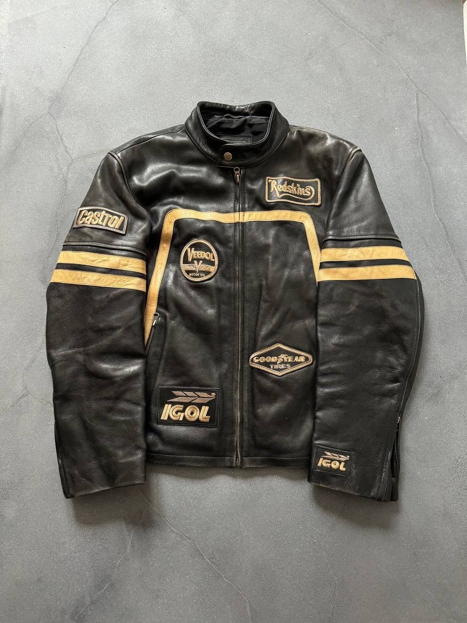Redskins Vintage Racing Faded Leather Jacket