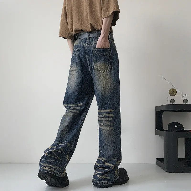 Japanese Brand × Jean Retro loose graffiti high street jeans Size US 32 / EU 48 - 3 Thumbnail
