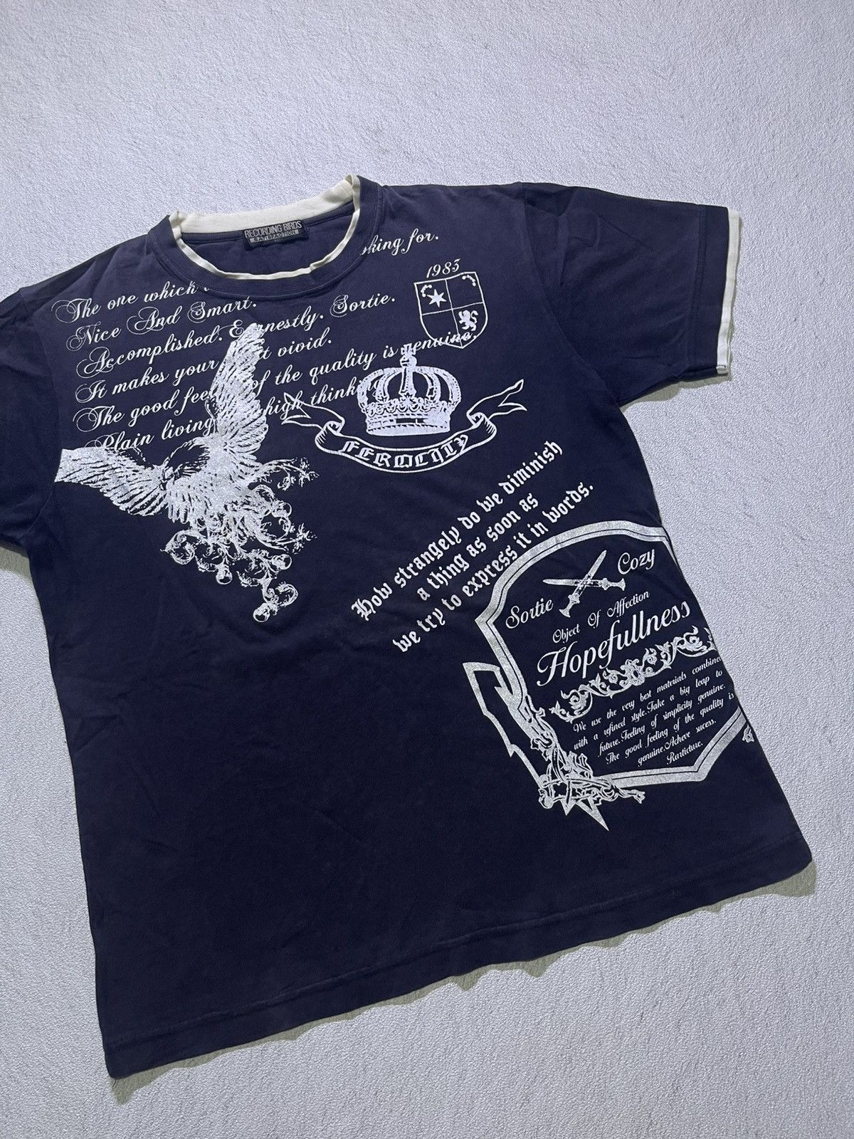 Japanese Brand Y2K RECORDING BIRDS short sleeve tshirt Size US M / EU 48-50 / 2 - 2 Thumbnail