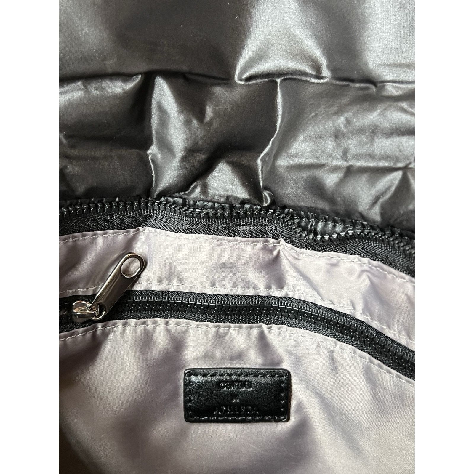Athleta Caraa X Athleta Puffer Black Satin Lightweight Crossbody Bag Size ONE SIZE - 4 Thumbnail