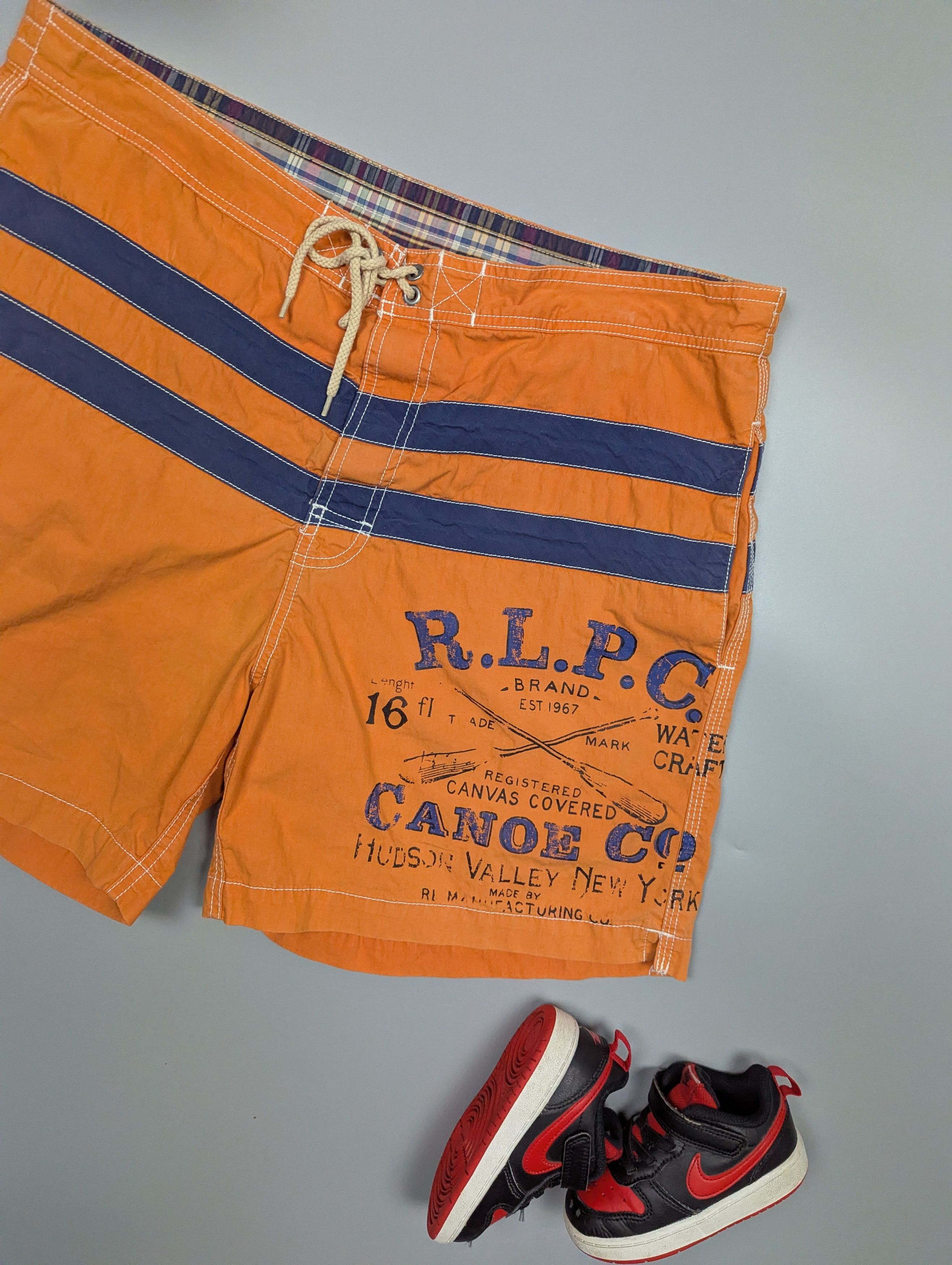 Polo Ralph Lauren × Vintage Swim Shorts Men Large Club Trunks 6" Canoe Co New York Size US 35 - 2 Thumbnail