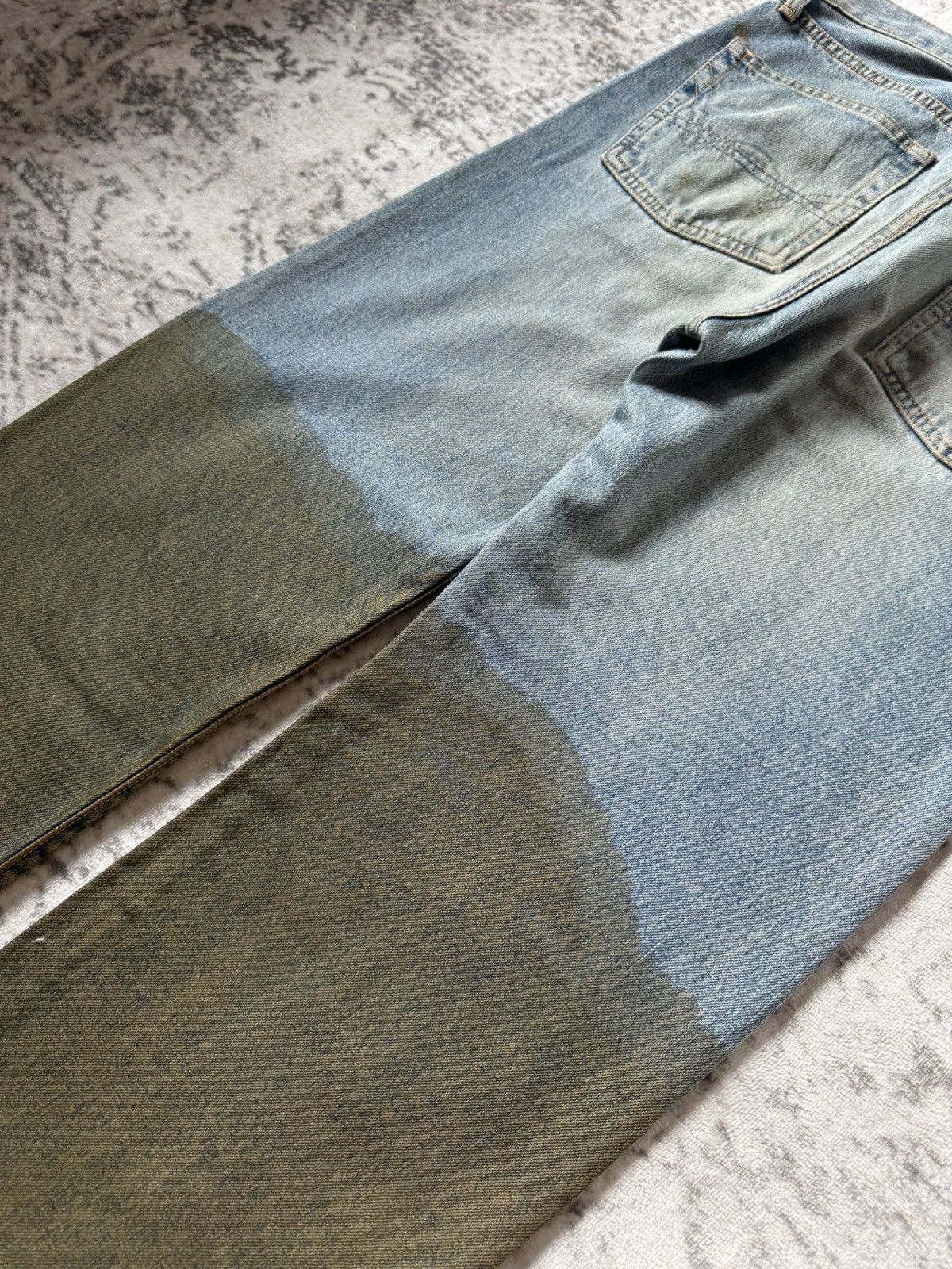 Japanese Brand Edwin 505 Trompe L’oeil Earthy Mud Dipped Selvedge Jeans Size US 34 / EU 50 - 16 Thumbnail