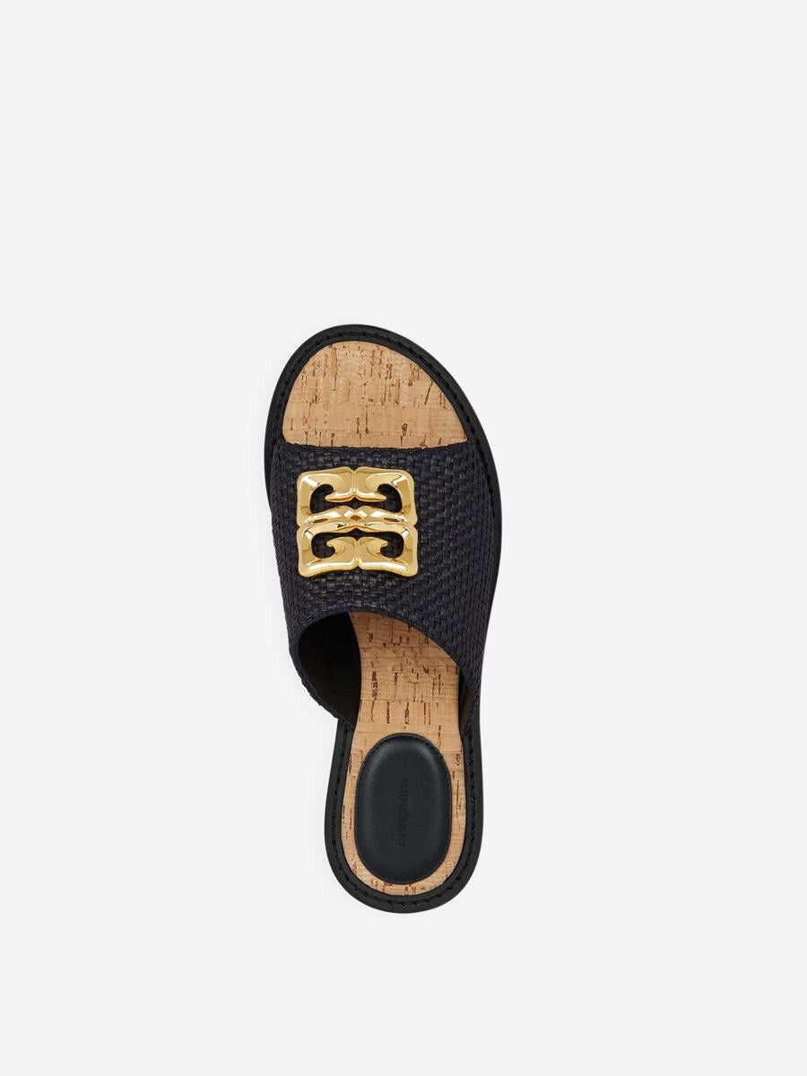 Givenchy o1srvl11e1224 Mule 4G Liquid Sandals in Black Size US 10 / IT 40 - 3 Thumbnail