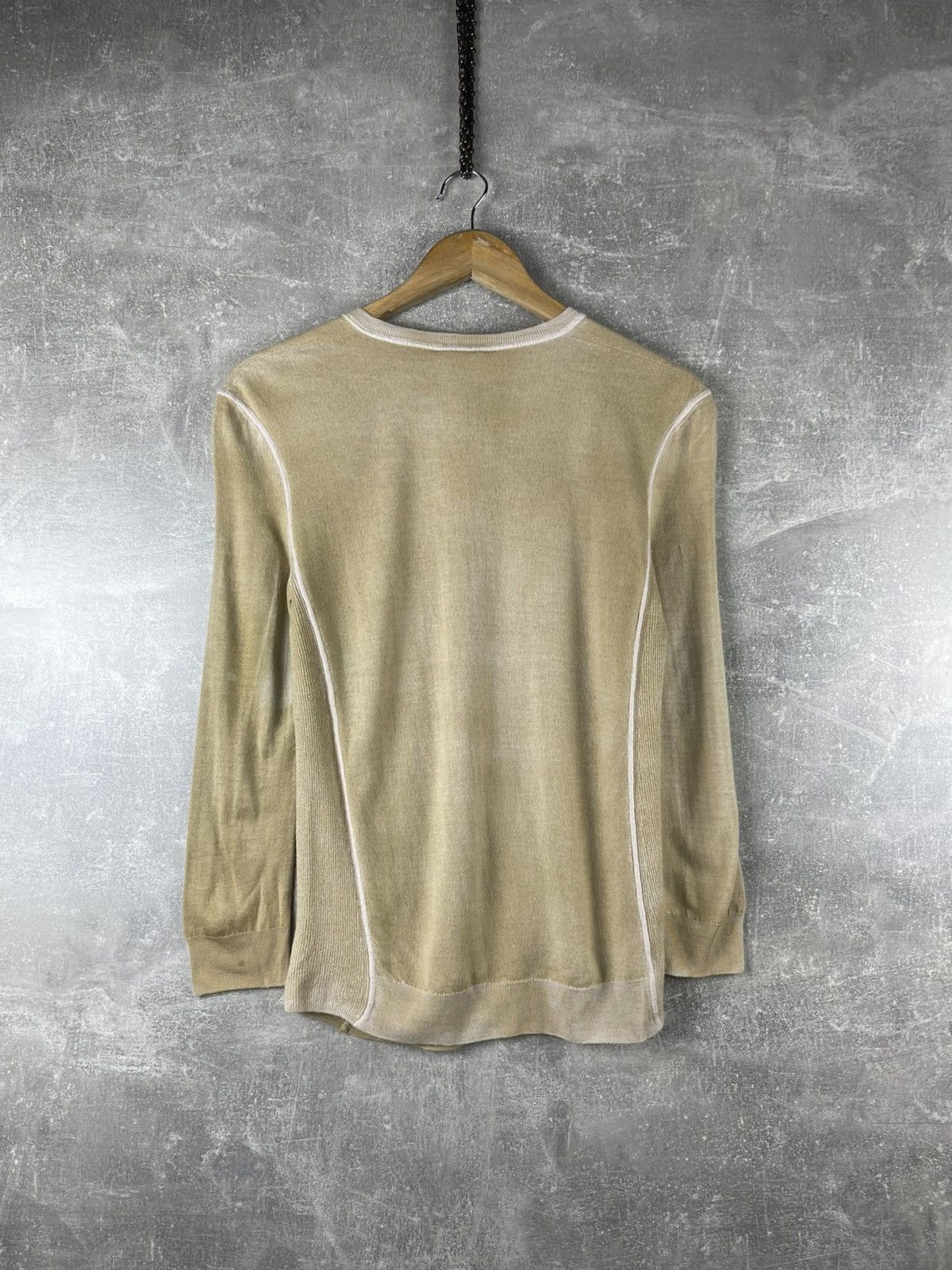 Bottega Veneta Bottega Veneta V Neck Knit Sweater Early 2000s Beige Size L / US 10 / IT 46 - 5 Thumbnail