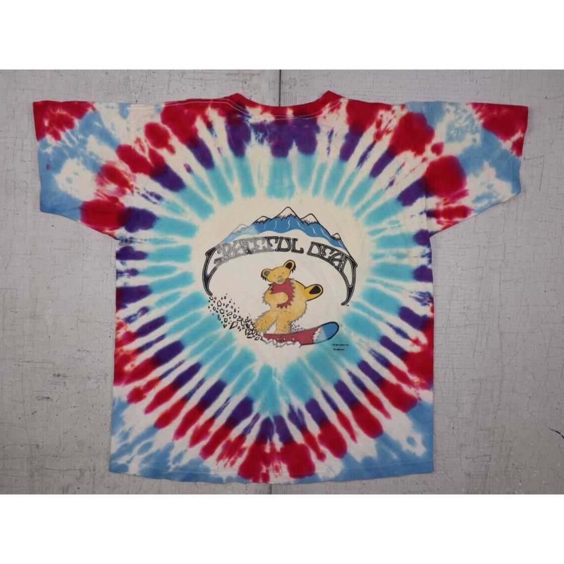 Vintage VTG 1990 Grateful Dead Tie-Dye T Shirt Snowboard Bears Vail Size US XL / EU 56 / 4 - 2 Thumbnail