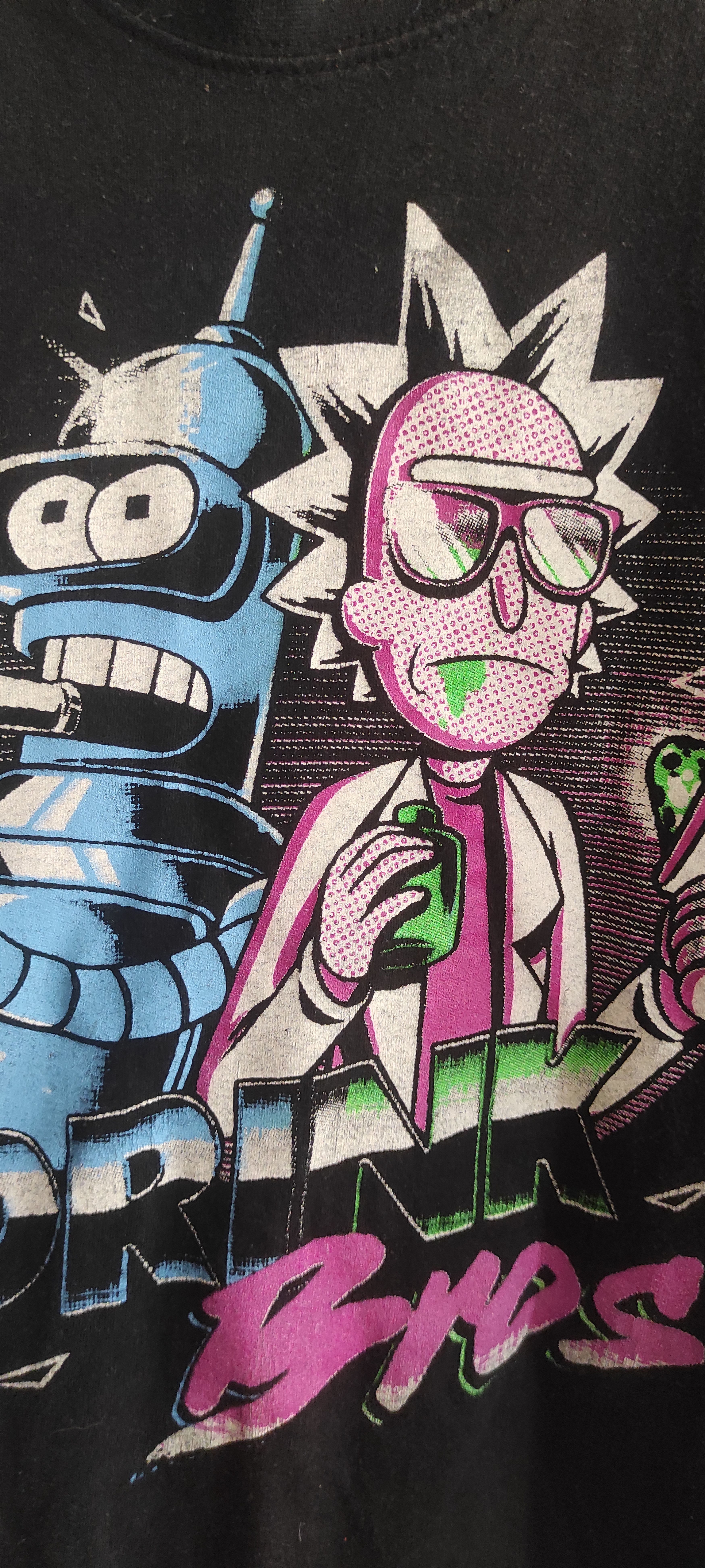 Anime × Vintage Morty Drink Bros Rick Bender Mens Graphic Printed T shirt Size US XS / EU 42 / 0 - 3 Thumbnail