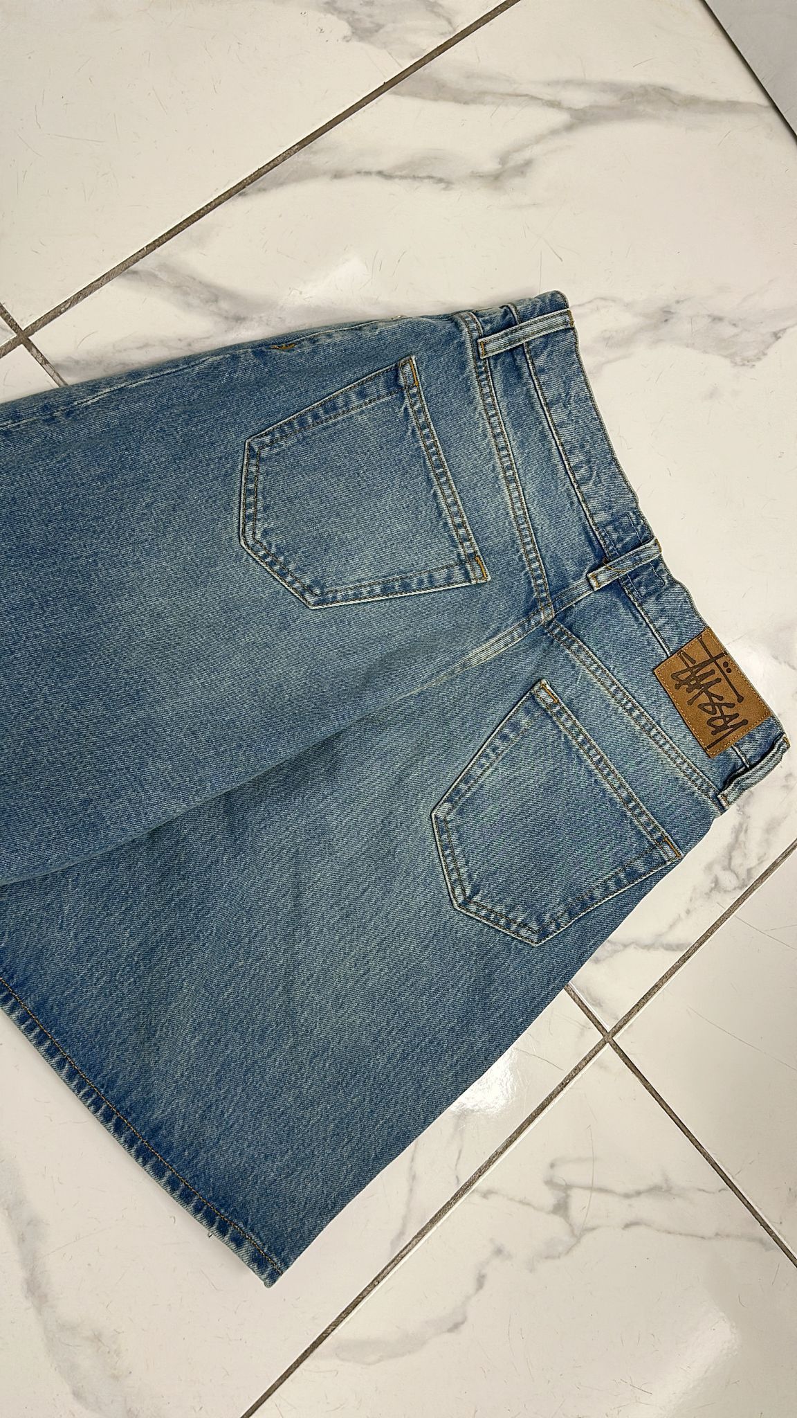 Stussy × Vintage Stüssy Big Ol Short Washed Blue Size 28 Size US 28 / EU 44 - 5 Thumbnail