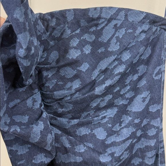 Lanvin LANVIN Paris strapless denim animal print ruffle front dress Size M / US 6-8 / IT 42-44 - 6 Thumbnail