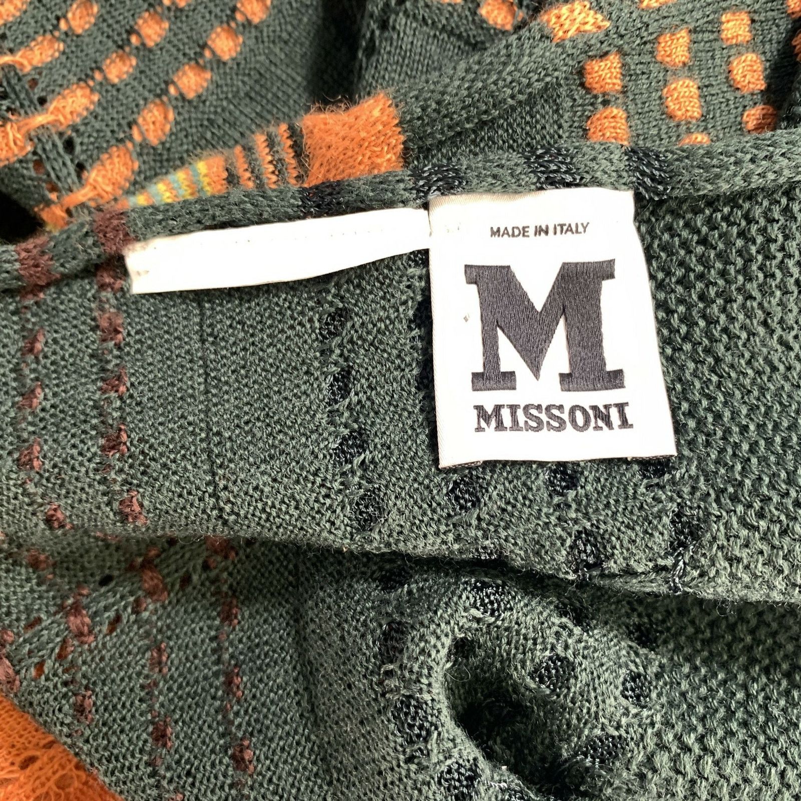 Other M MISSONI Green Orange & Yellow Mixed Pattern Scarves Size ONE SIZE - 3 Thumbnail