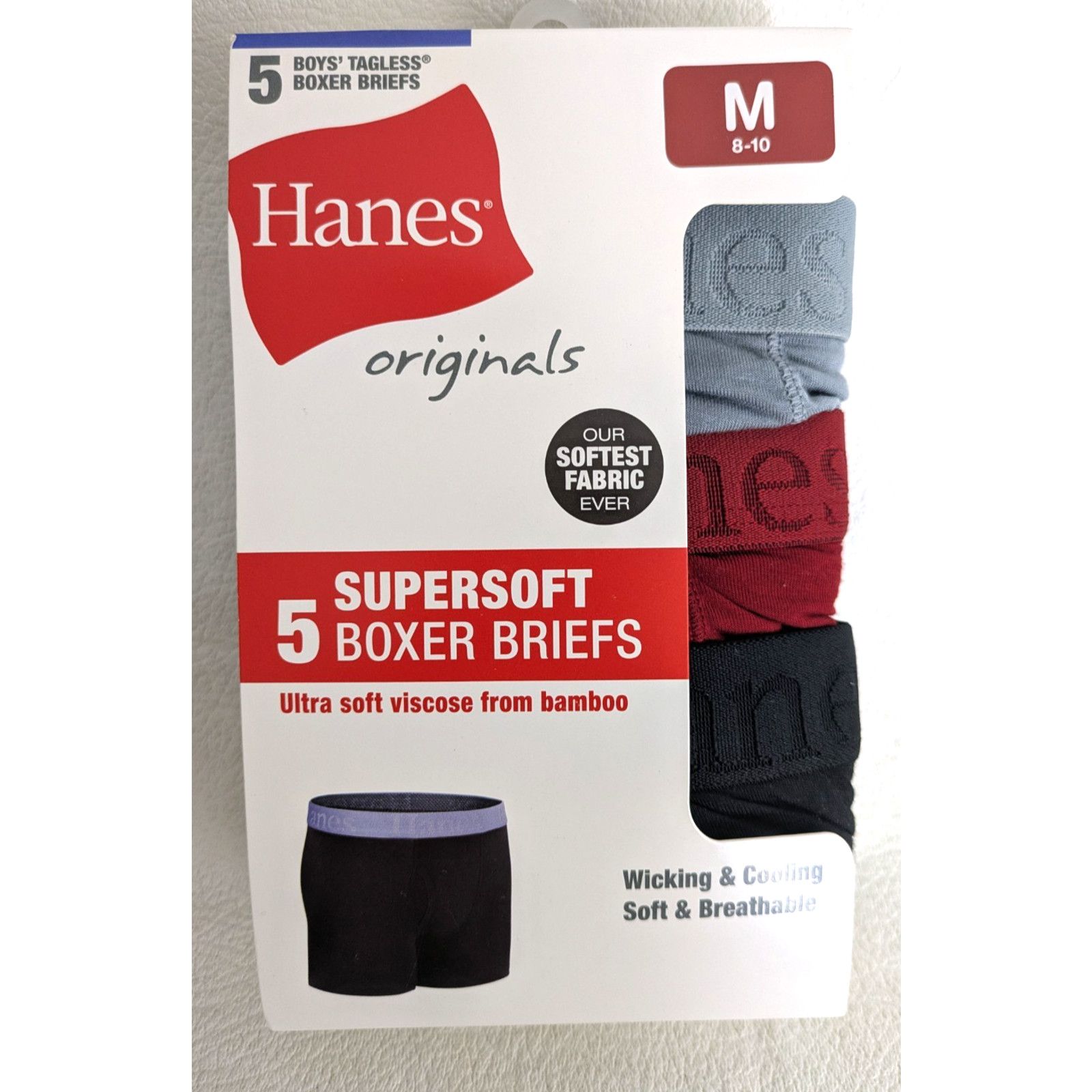 Hanes Hanes Boys Boxer Briefs 5 Pack Medium 8-10 Multicolor Size US M / EU 48-50 / 2 - 1 Thumbnail