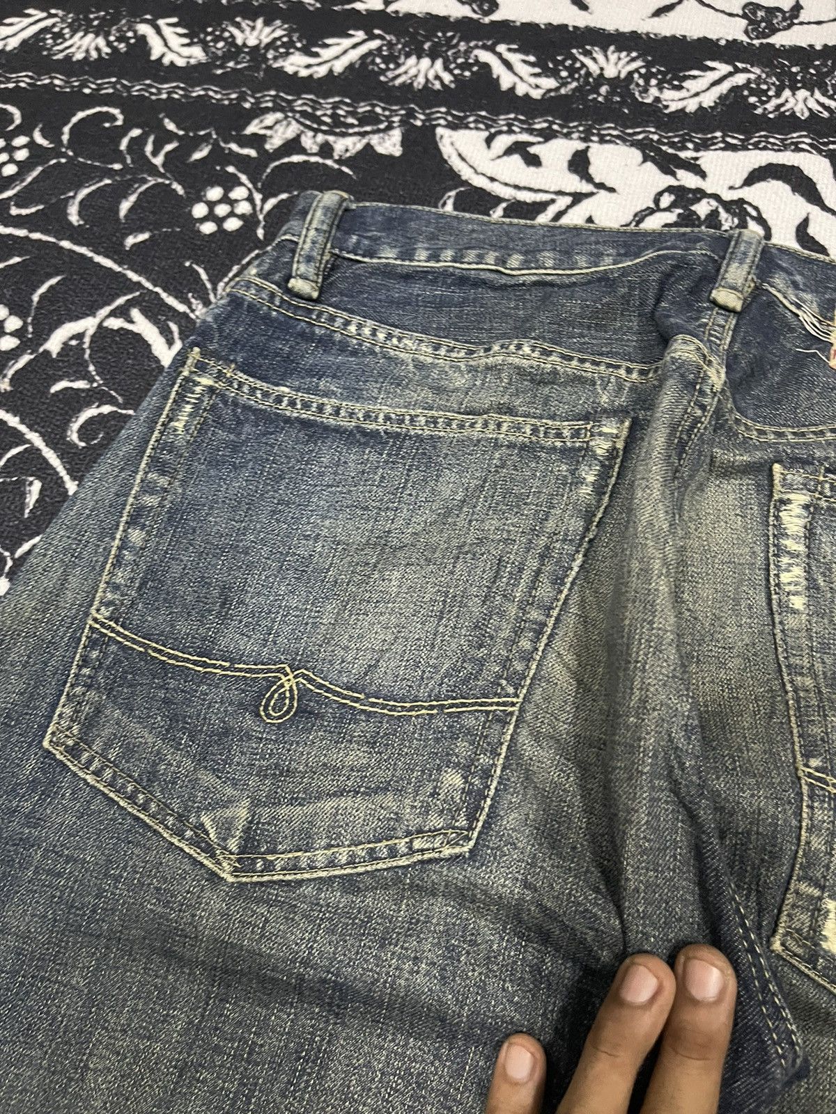 Japanese Brand 2000s PJC RALPH LAUREN DISTRESSED JEANS Size US 30 / EU 46 - 20 Thumbnail