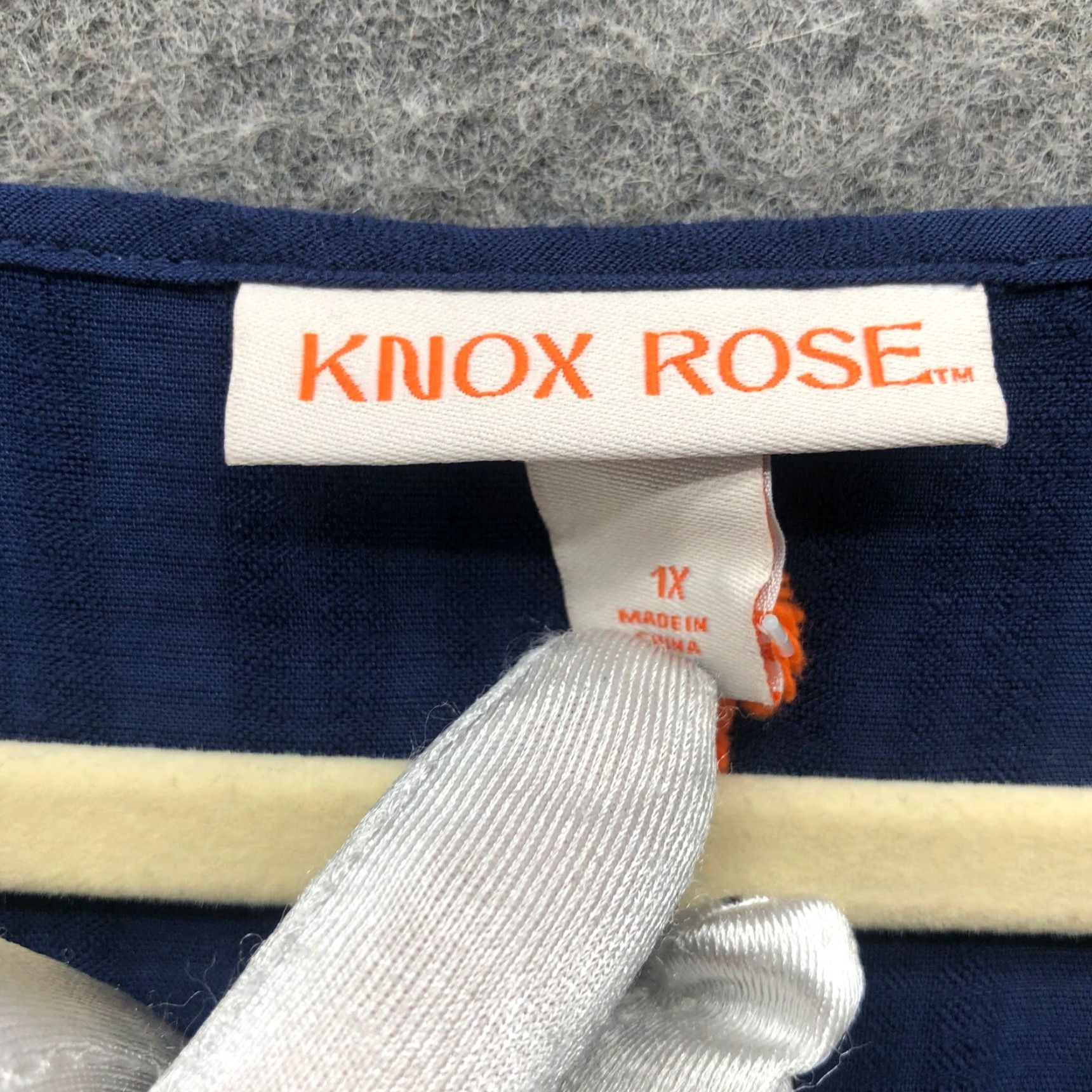 Vintage VINTAGE Knox Rose Tiered Mini Dress Womens 1X Navy Blue Rayon V-Neck Short Sleeve Size 40" / US 18 - 3 Thumbnail
