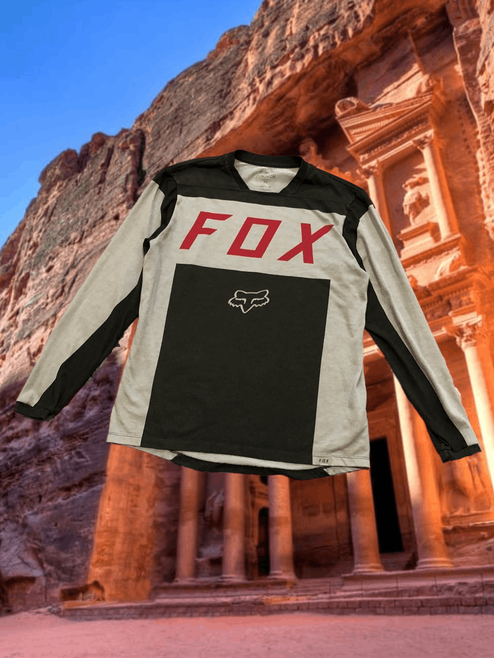 Fox Racing Long Sleeve gray big logo Vintage Y2K Fox Racing size M Size US M / EU 48-50 / 2 - 1 Thumbnail
