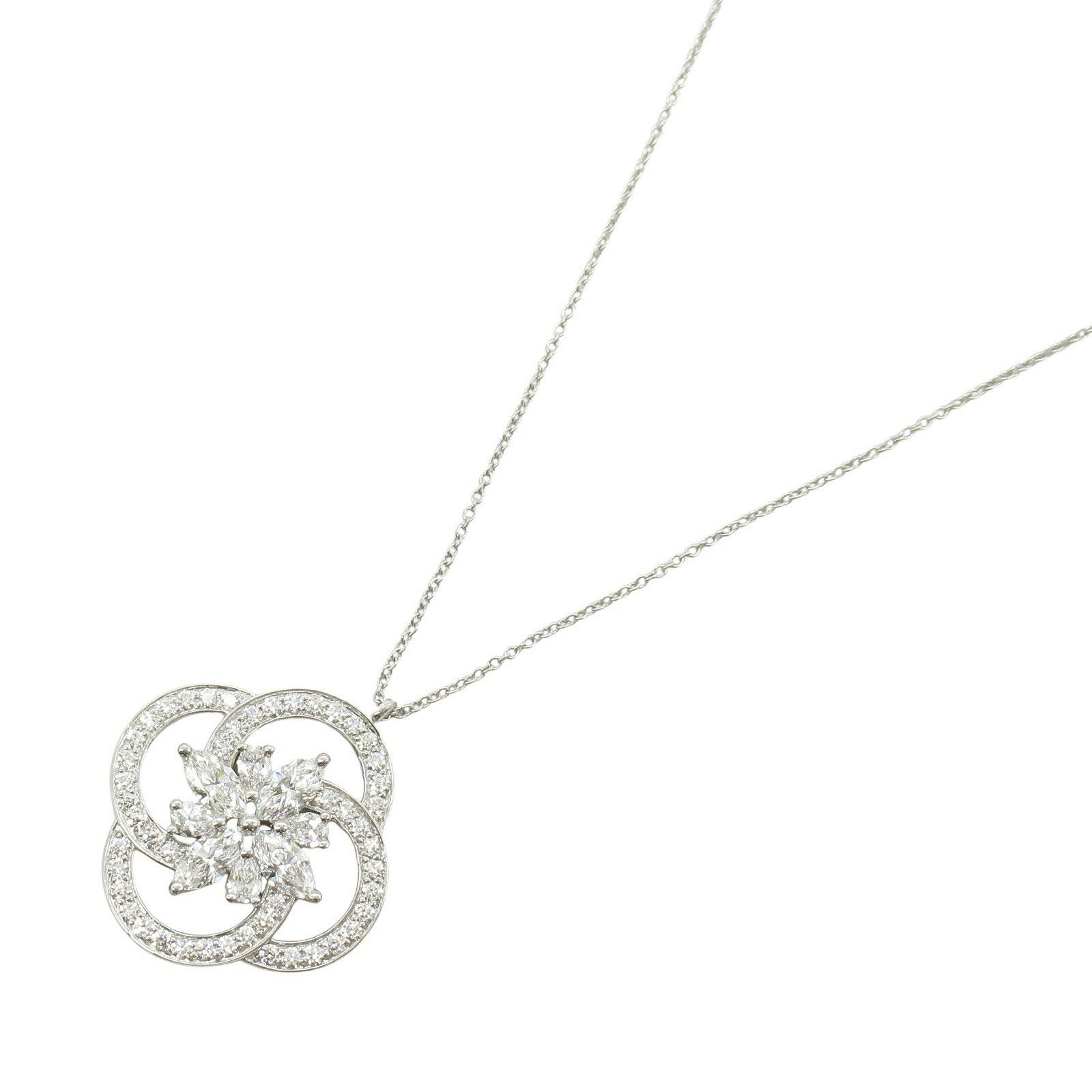 Tiffany & Co. Tiffany & Co. Tiffany & Co. Victoria Cluster Pt950 Platinum Diamond Necklace Metal Necklace Size ONE SIZE - 1 Thumbnail