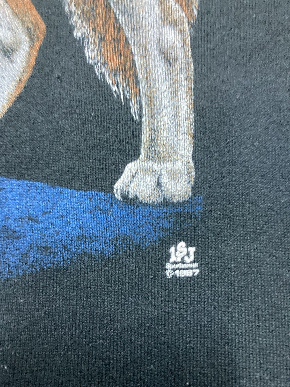 Jerzees × Vintage 1980s sweatshirt lone wolf moon night stars forest animal M Size US L / EU 52-54 / 3 - 4 Thumbnail