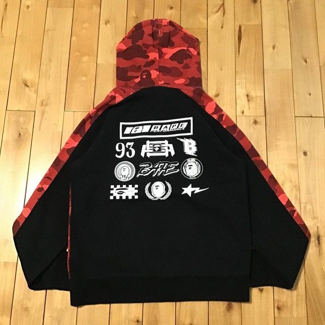 Bape BAPE logo pullover hoodie Red camo a bathing ape Size US L / EU 52-54 / 3 - 3 Thumbnail