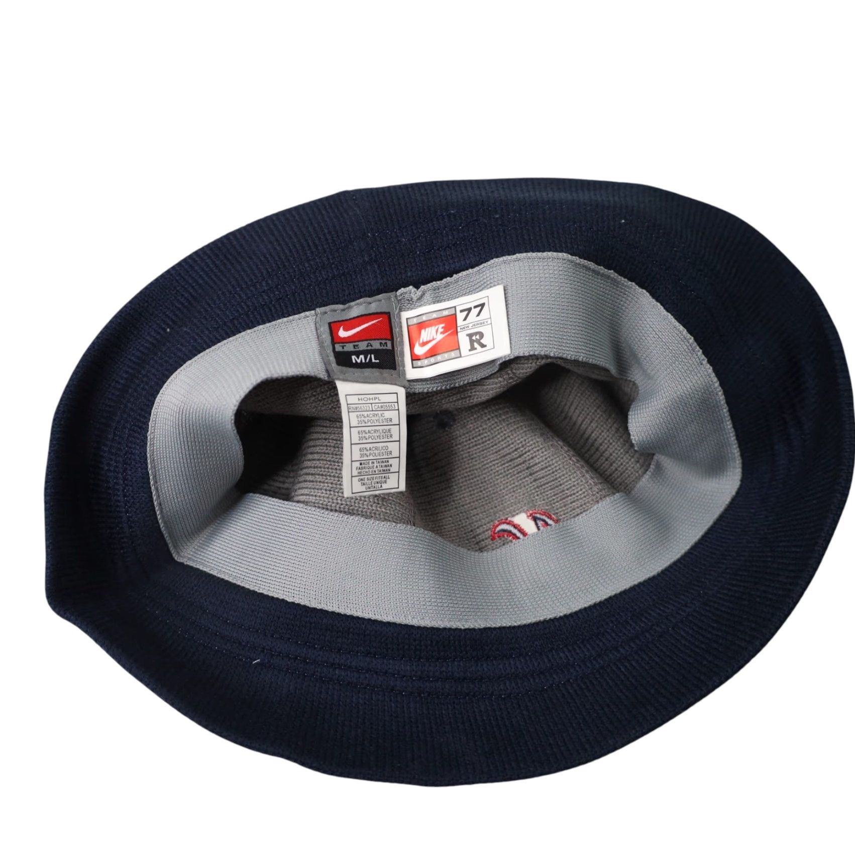 Nike VINTAGE Nike New York Nets Rewind Bucket Hat Gray L Mens Size ONE SIZE - 6 Thumbnail