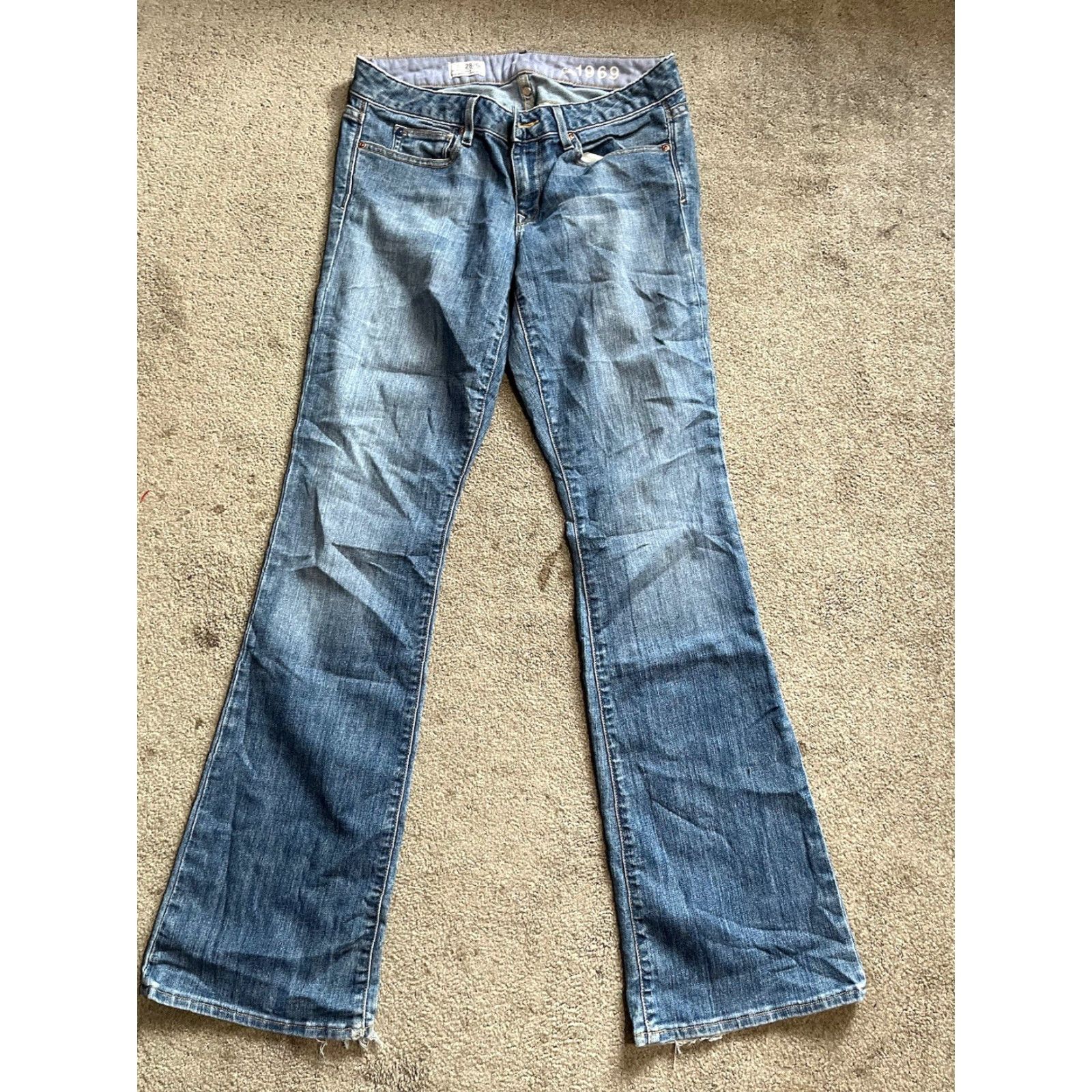 Gap GAP Jeans Curvy Stretch Women Vintage 28 in 32 in 6 Regular Medium Wash Blue Denim 5-Pocket Design Buttons Zipper Rise Mid 8.5-10.5 in Size 28" / US 6 / IT 42 - 2 Thumbnail