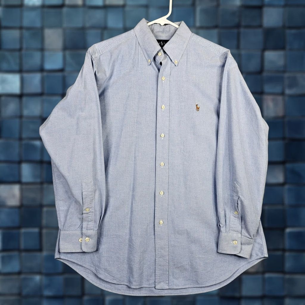 Ralph Lauren Ralph Lauren Classic Fit Men’s blue button up Casual Shirt Size 16 - Button-Up - Long Sleeve - Cotton - Regular Fit - Men Size US L / EU 52-54 / 3 - 1 Thumbnail