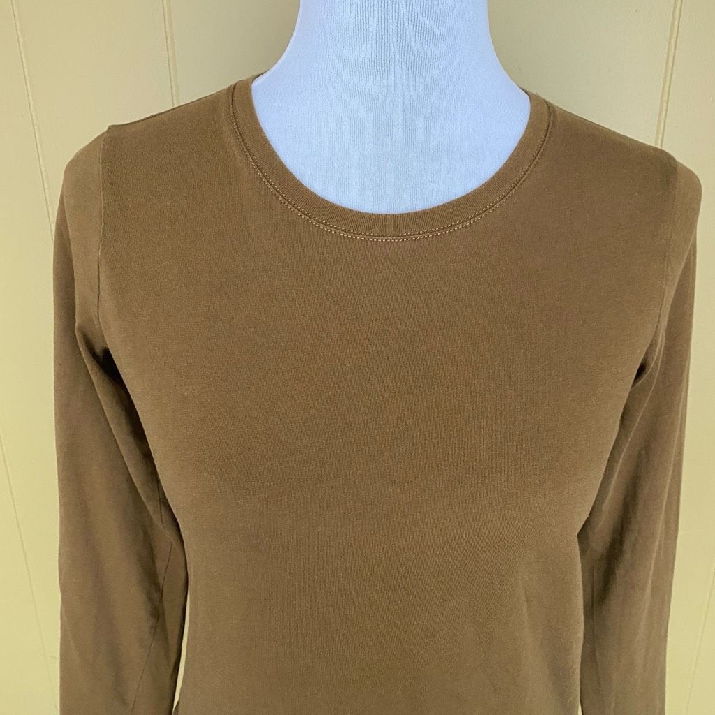 Madewell Madewell women XS scoopneck Longsleeve fitted tan shirt Size XS / US 0-2 / IT 36-38 - 3 Thumbnail