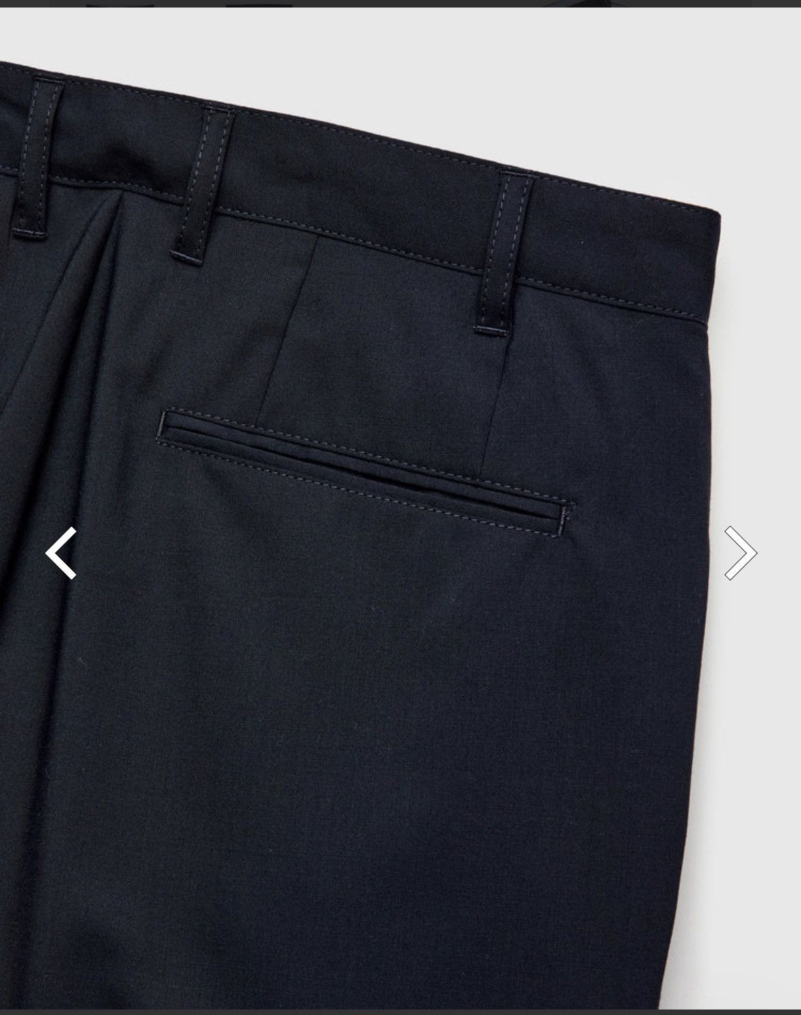 Beams Plus Beams Plus Cropped Double Pleat Chino Pant in Navy Size US 31 - 13 Thumbnail