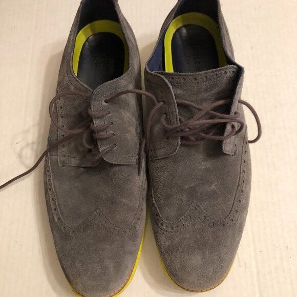 Cole Haan COLE HAAN MEN'S GRAY LEATHER CASUAL SHOES SIZE: 11W Size US 11 / EU 44 - 7 Thumbnail