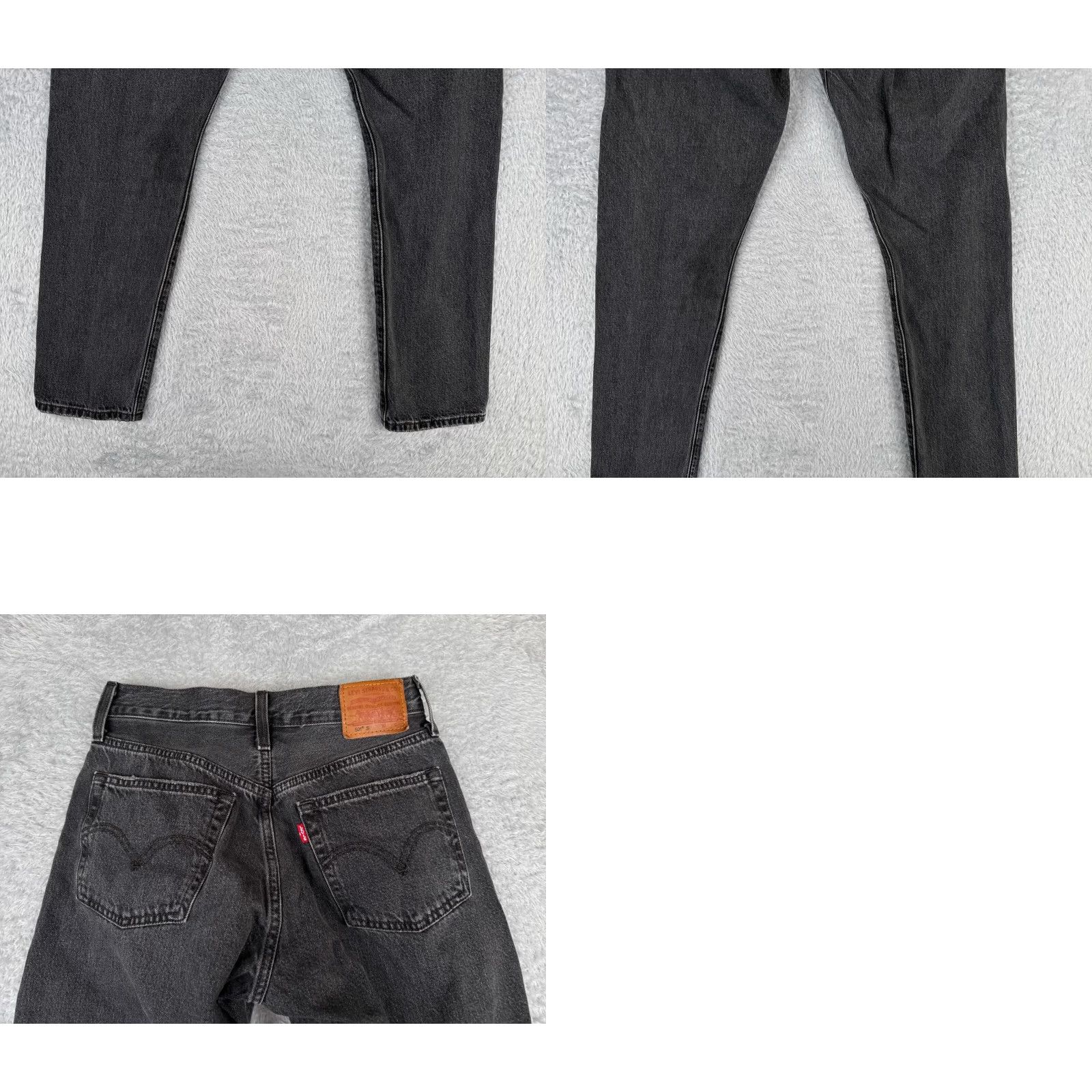 Levi's VINTAGE Levis Jeans Women 25 Black Denim 501 S Distressed Premium 26x25 Levi's 501 Series Mens Size 42" / US 20 - 10 Thumbnail