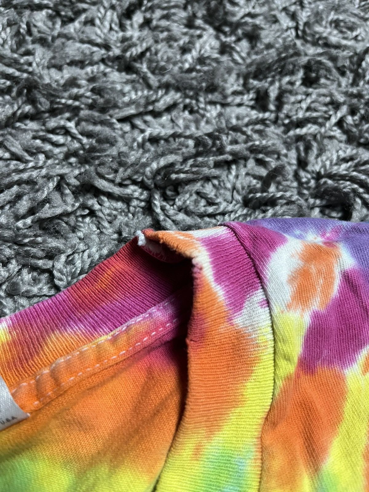 Fruit Of The Loom Psychedelic "Portal" Tie-Dye Tee | Vintage Fruit of the Loom Size US XL / EU 56 / 4 - 7 Thumbnail