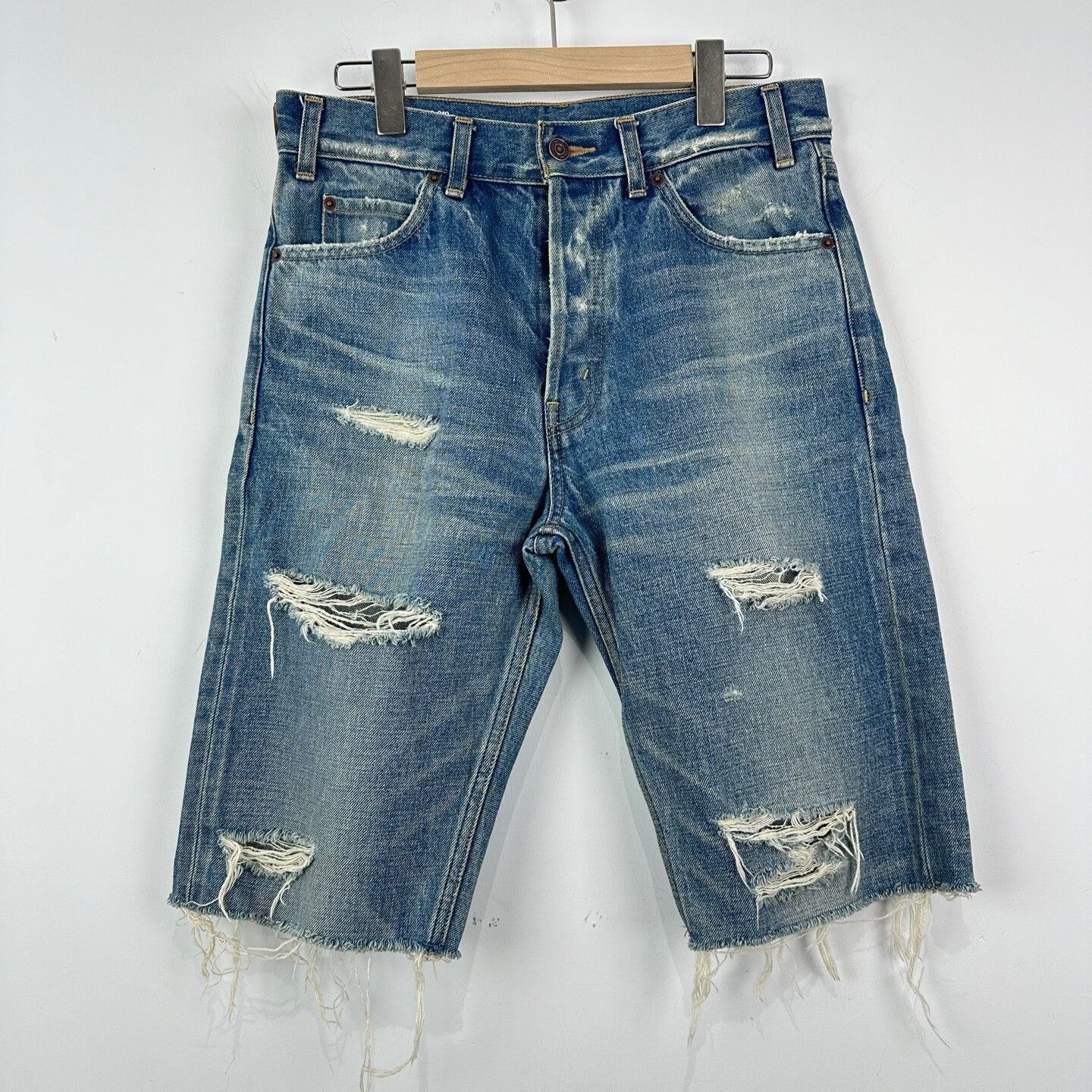 Celine Celine Distressed Denim Shorts Size 29 Size 29" - 1 Thumbnail