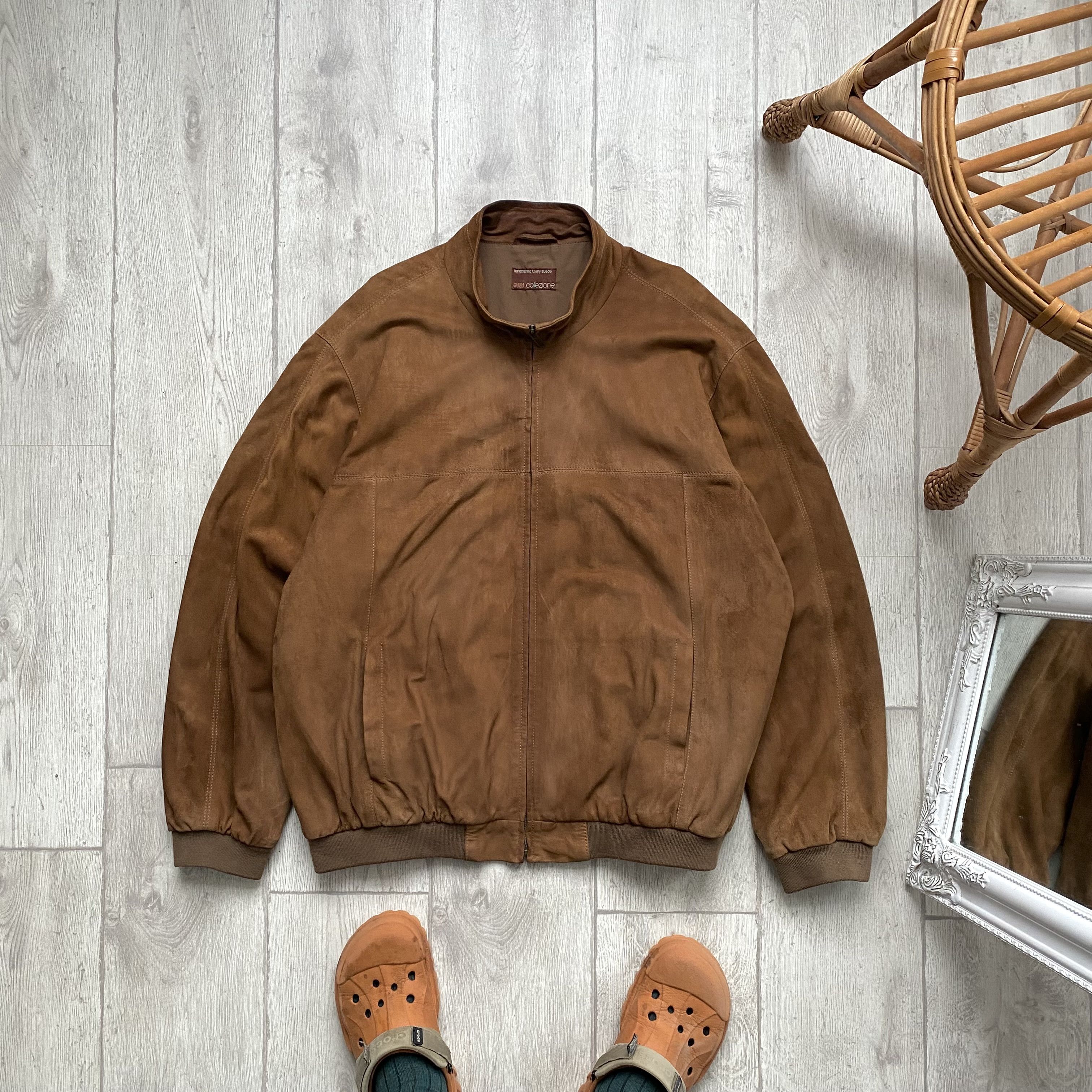Genuine Leather Vintage Leather Bomber Boxy Jacket Italian Real Suede Size US XL / EU 56 / 4 - 1 Thumbnail
