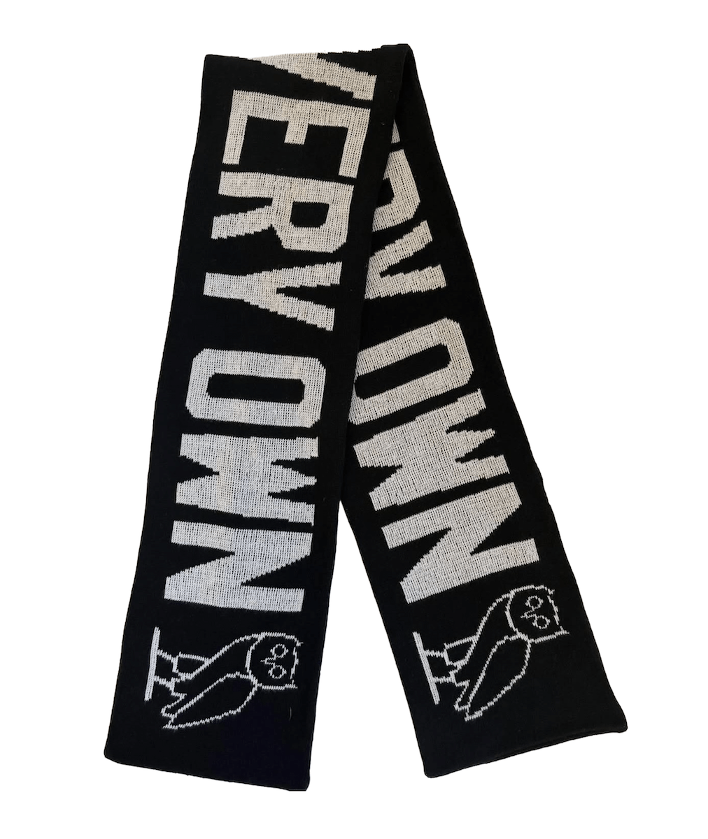 October's Very Own OVO Wordmark Owl Scarf 2017 *US DUTY FREE SHIPPING* Size ONE SIZE - 1 Thumbnail
