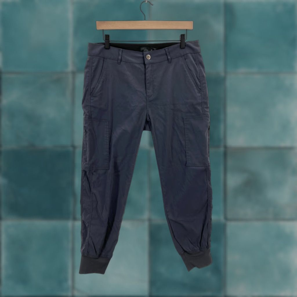 Prana prAna Sky Canyon Jogger Pants Women's 10 Blue Gray Nylon Cargo Hiking Regular Inseam 25 in Wide Size 32" / US 10 / IT 46 - 1 Thumbnail