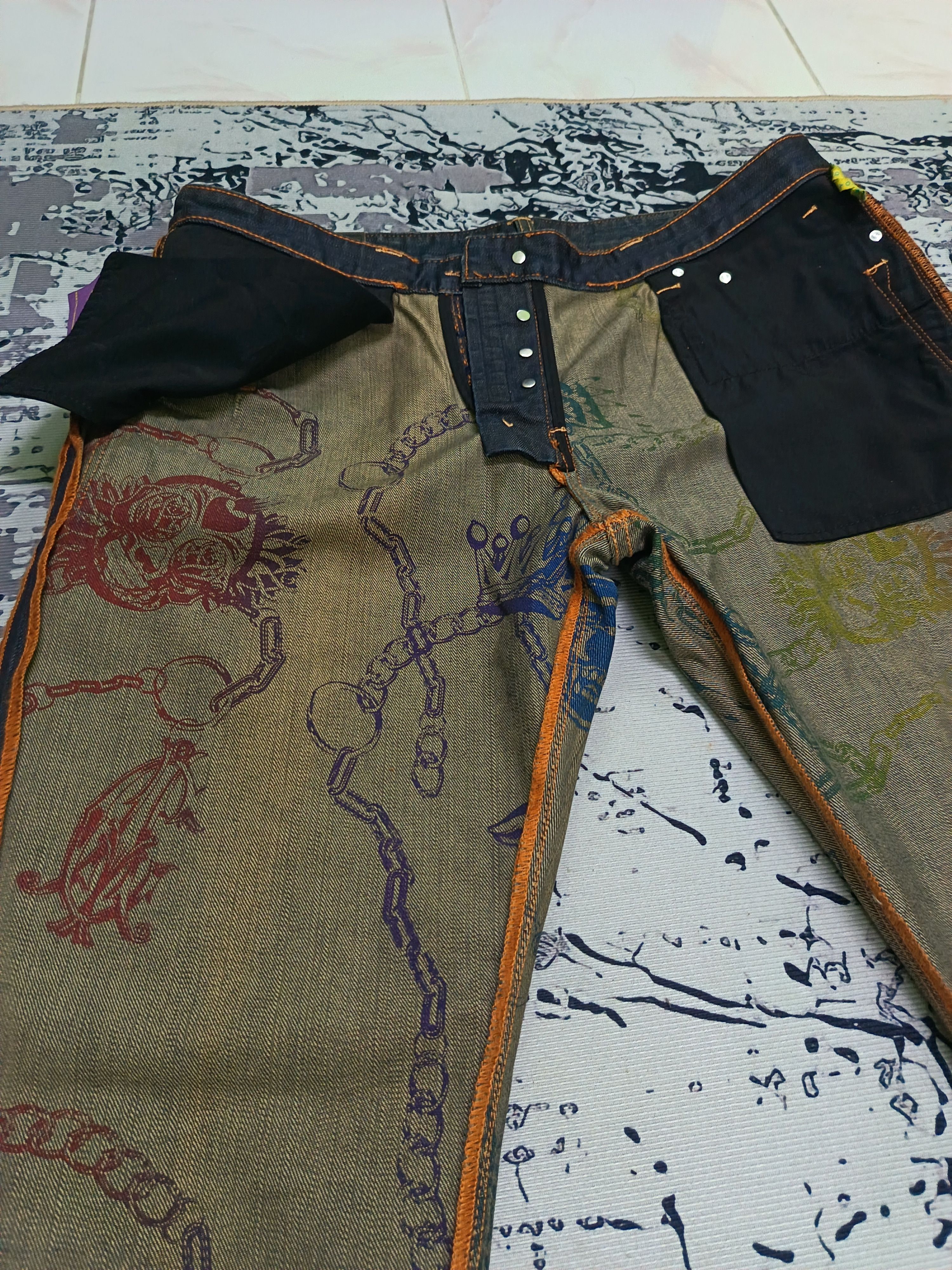 Christian Audigier Christian Audigier Embroidered Maria And Skull Denim Size US 39 - 16 Thumbnail