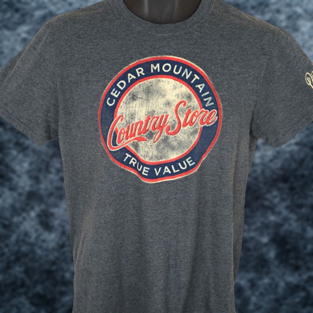 Gildan Cedar Mountain Country Store T Shirt Mens Size Medium Gray Duck Creek Utah Gildan Cotton Blend Short Sleeve Crew Neck Travel Souvenir 2010-2019 Size US M / EU 48-50 / 2 - 1 Thumbnail