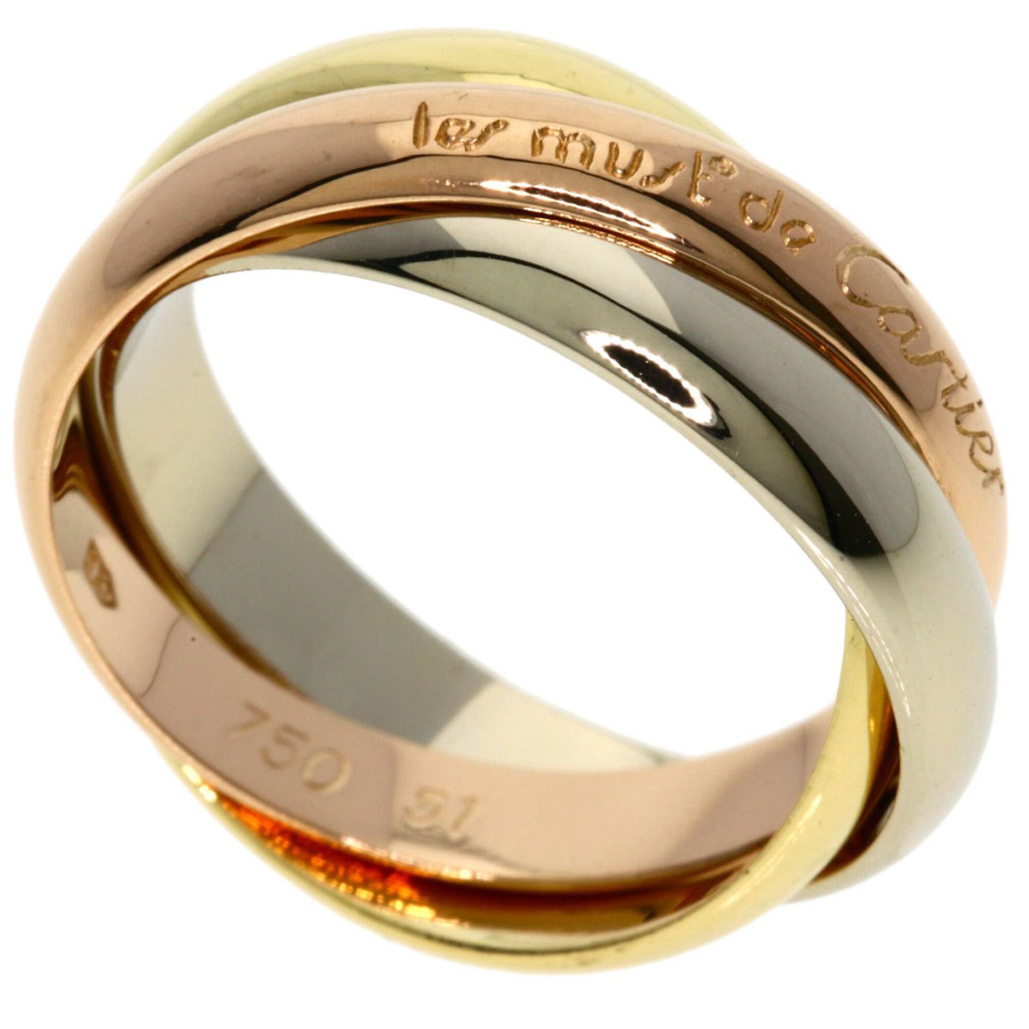Cartier Cartier Trinity #51 Ring, 18K Yellow Gold/18K Pink White Gold, Women's, CARTIER Size ONE SIZE - 1 Thumbnail